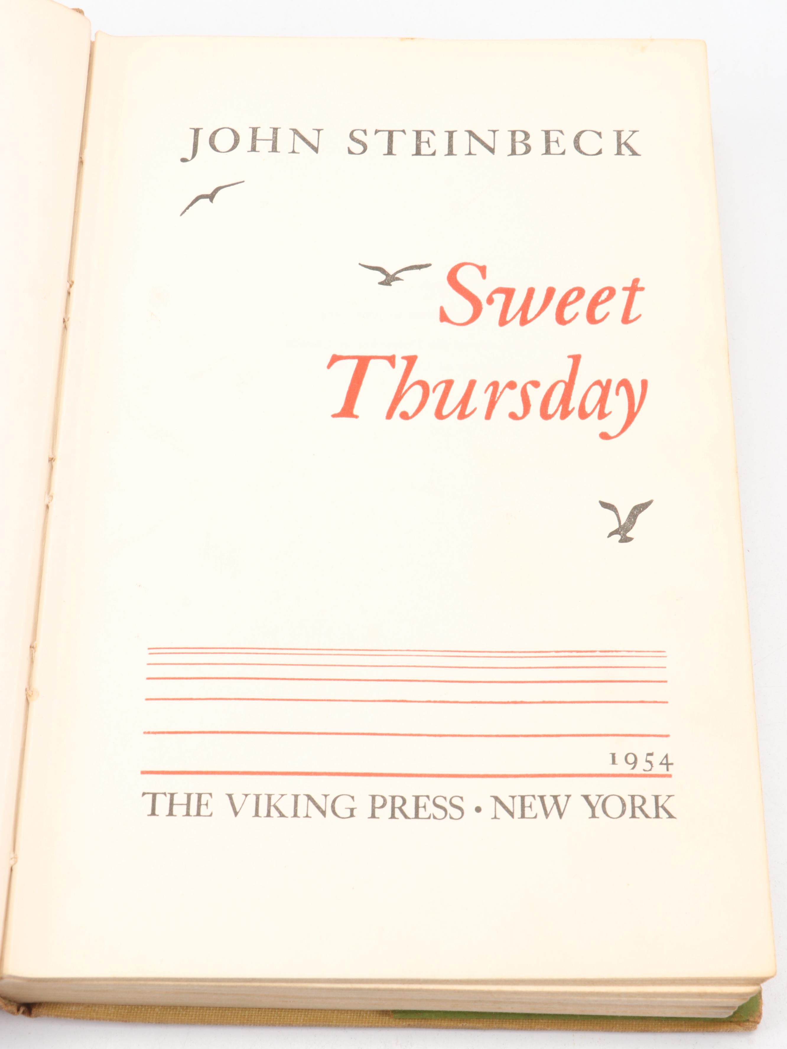 First Edition, First Printing "Sweet Thursday" by John Steinbeck, 1954