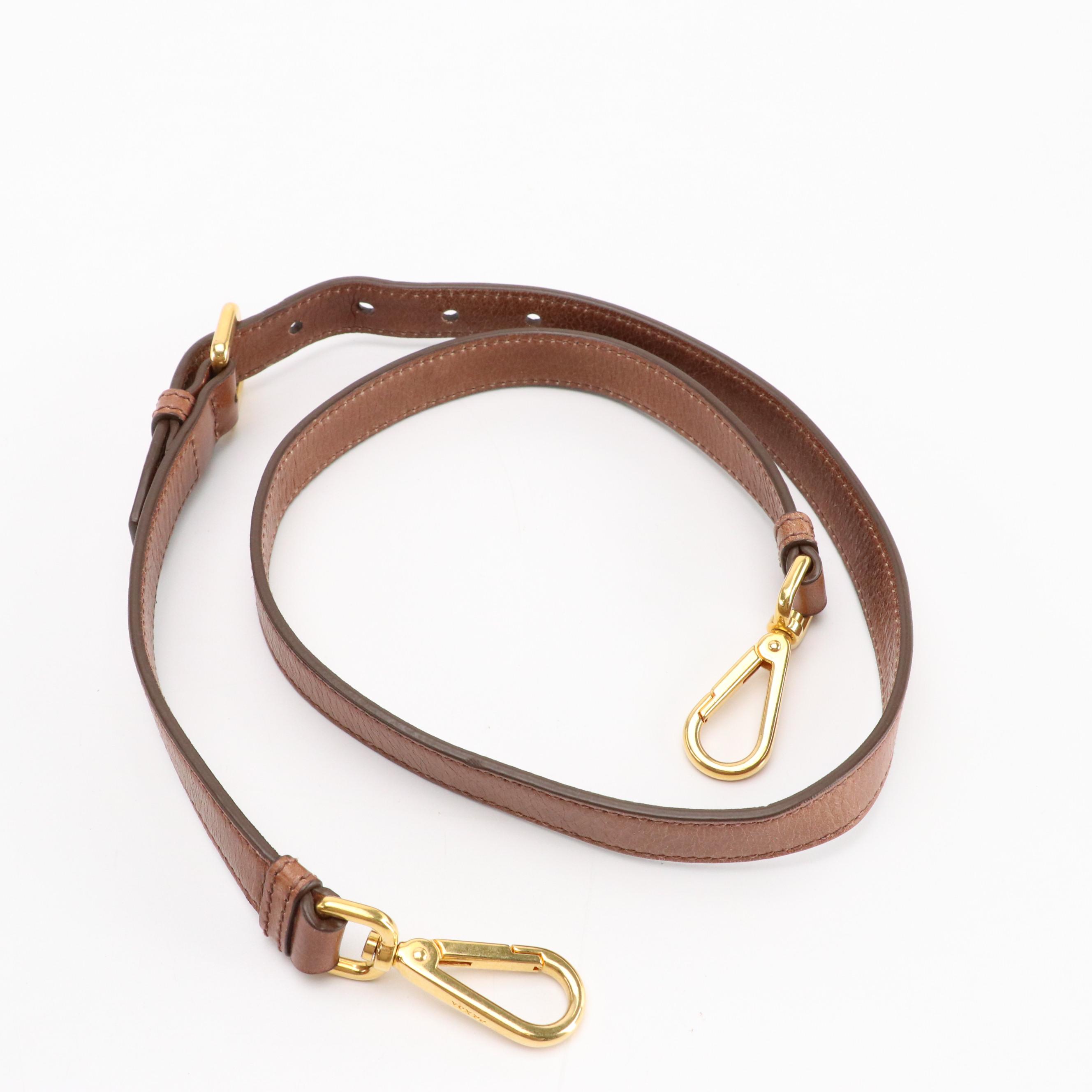 Prada Distressed Brown Leather Two-Way Tote