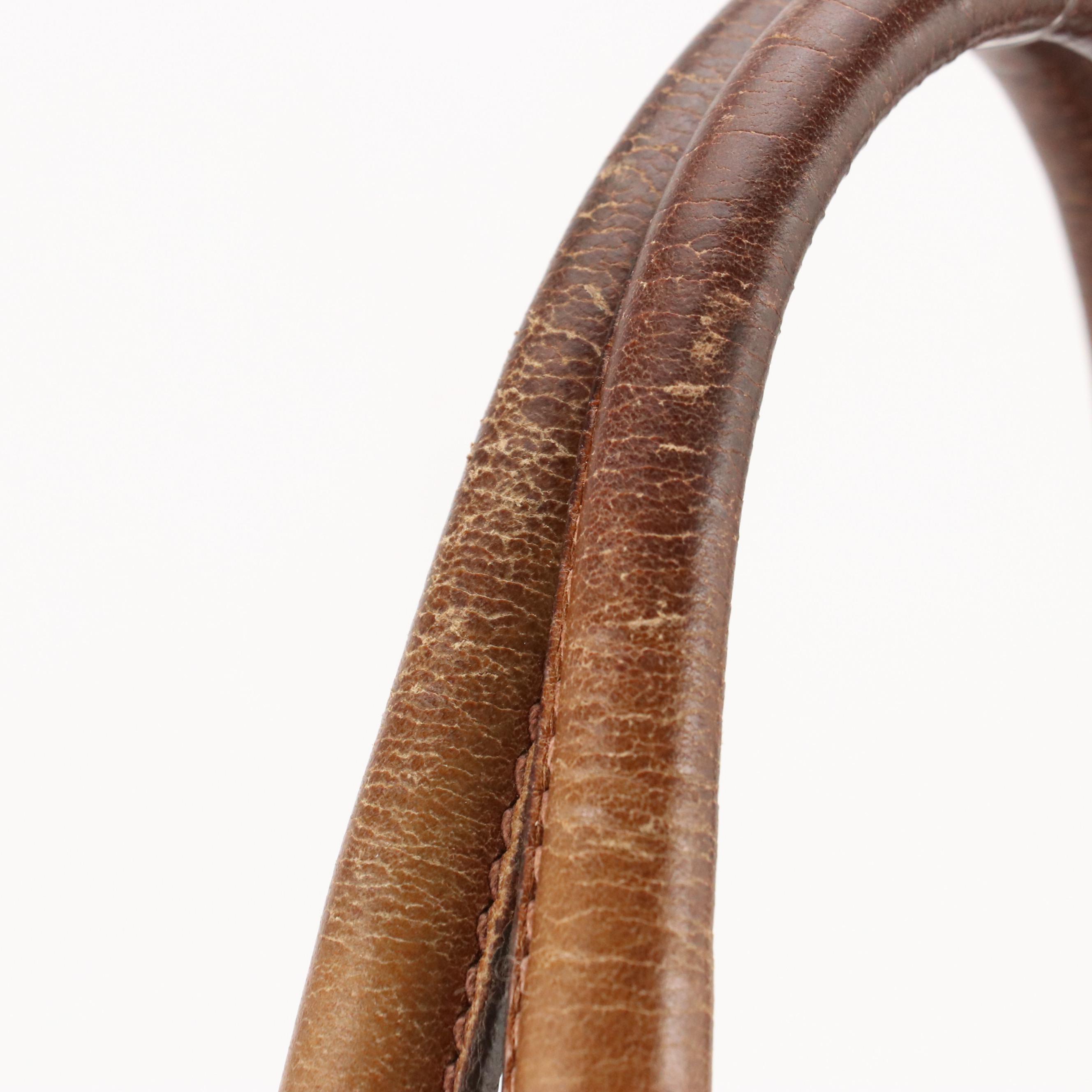 Prada Distressed Brown Leather Two-Way Tote