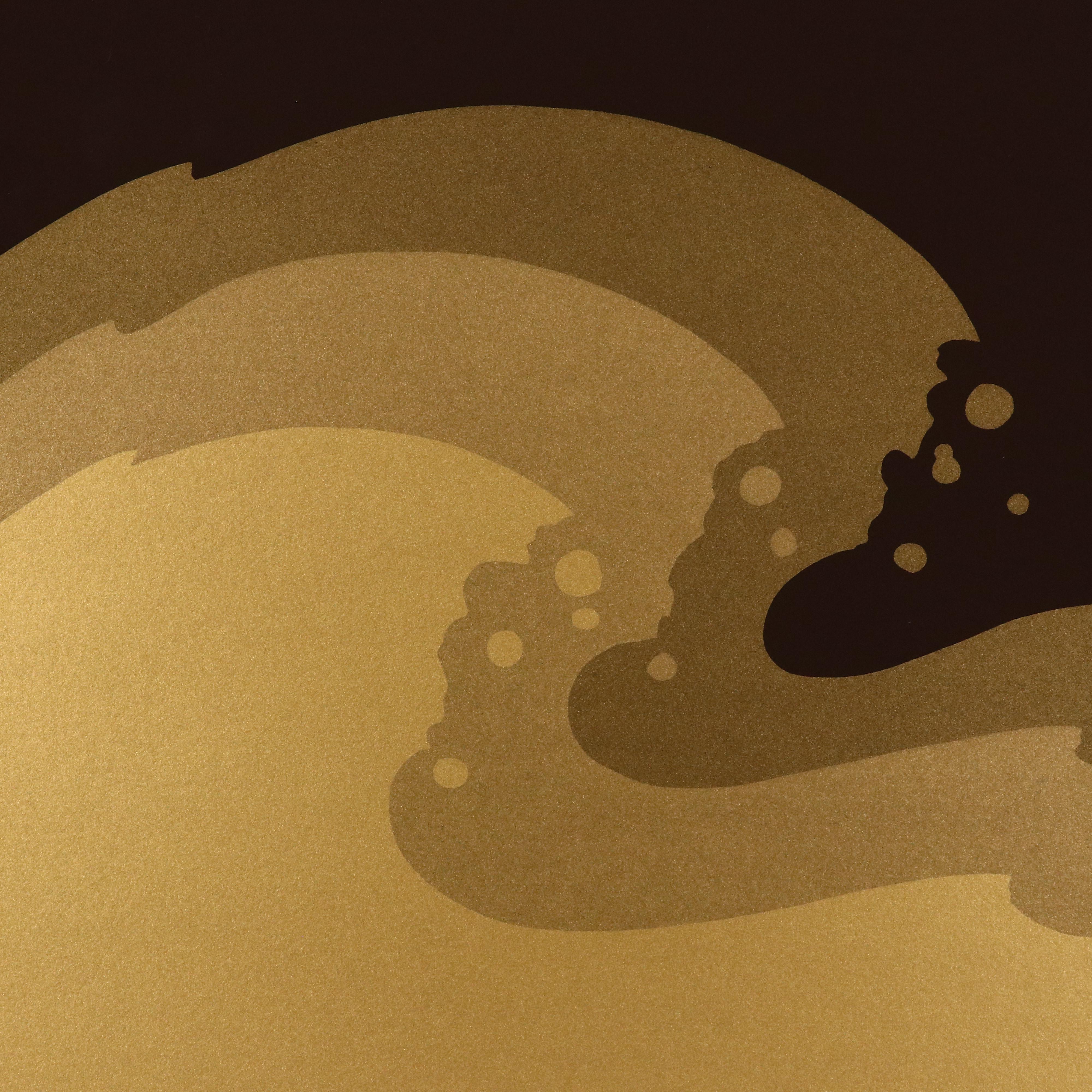 Thomas W. Benton Modern Serigraph "Golden Waves," 1979