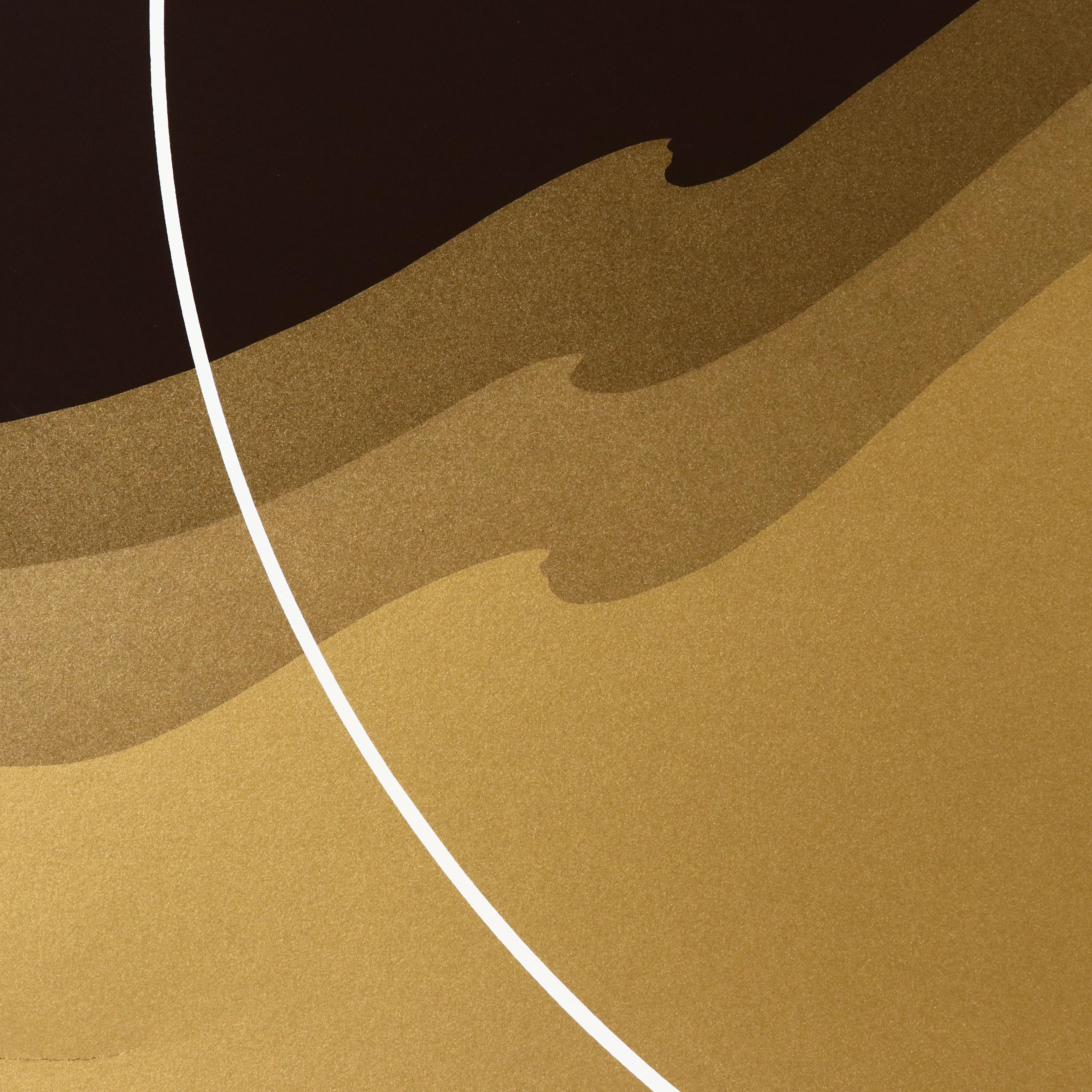 Thomas W. Benton Modern Serigraph "Golden Waves," 1979