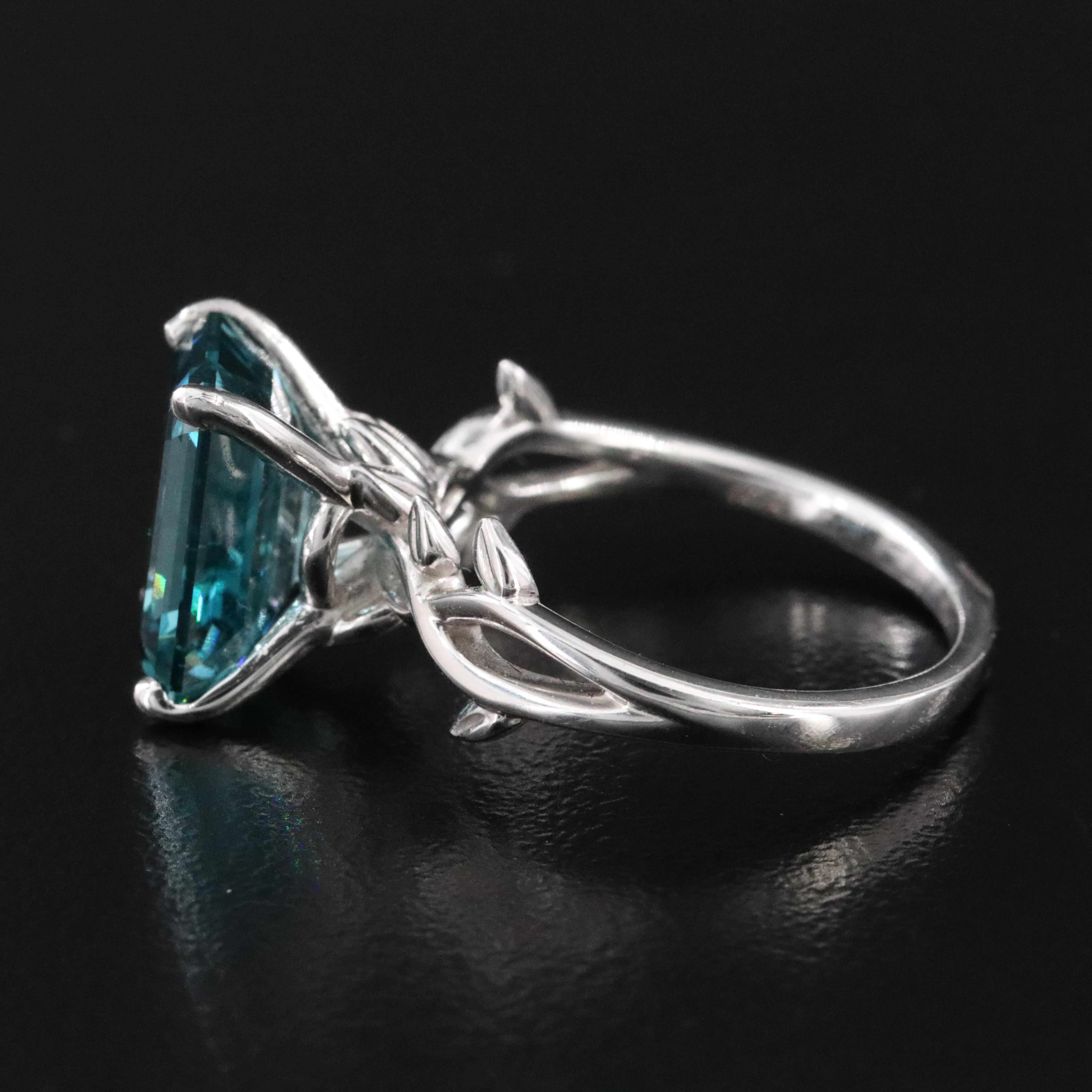 14K 4.02 CT Fancy Lab Grown Diamond Solitaire Ring with Digital GIA Report