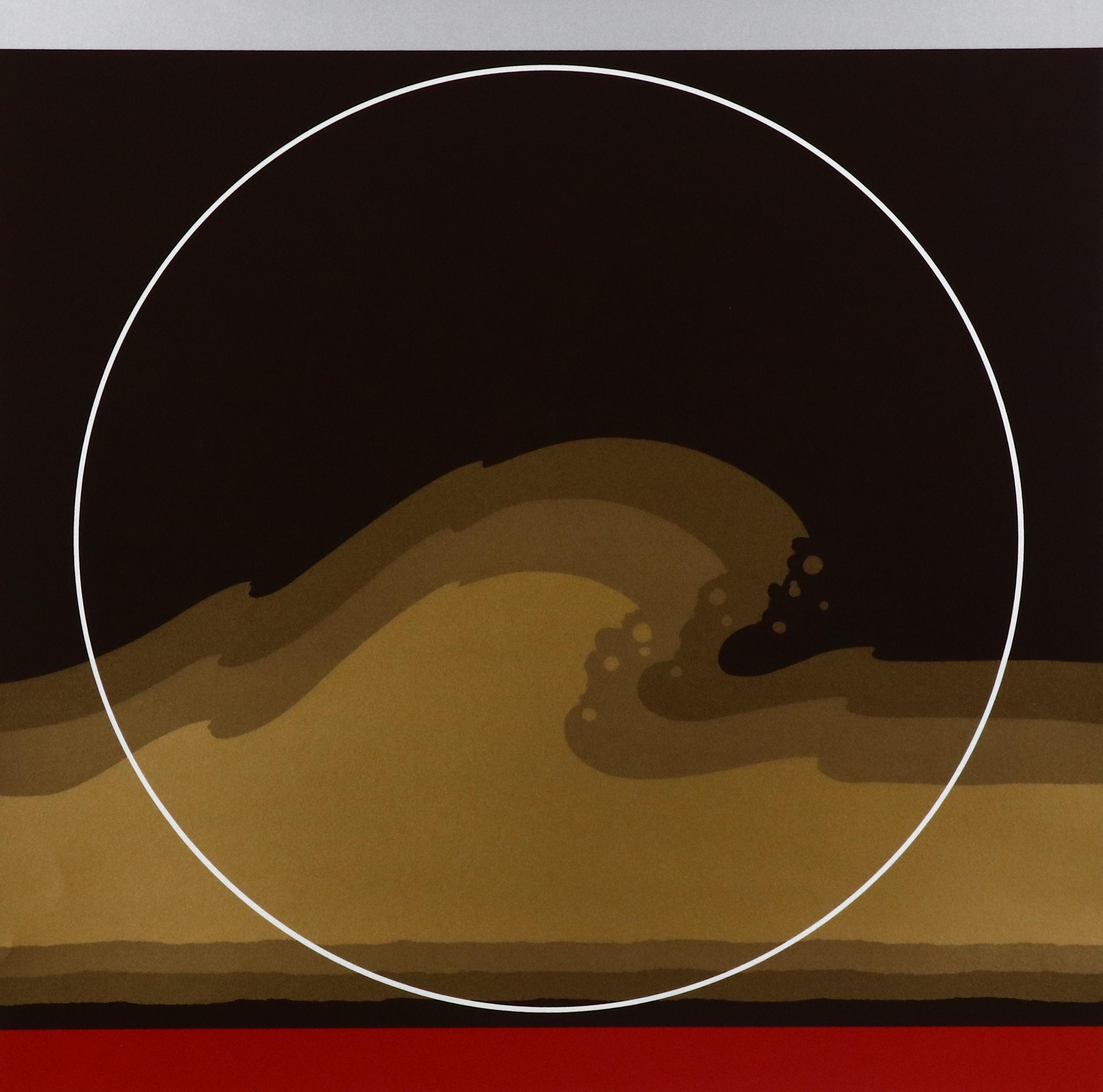 Thomas W. Benton Modern Serigraph "Golden Waves," 1979