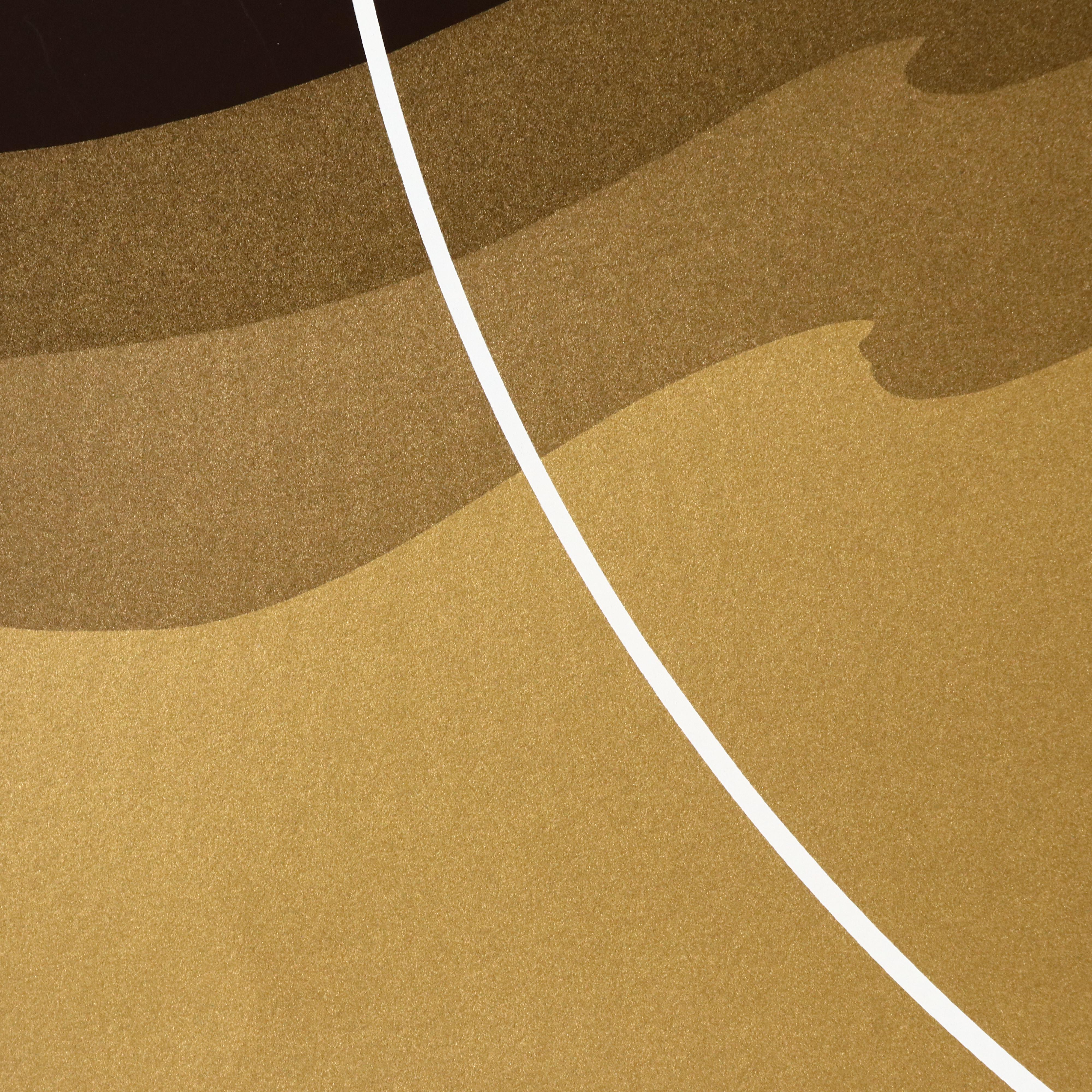 Thomas W. Benton Modern Serigraph "Golden Waves," 1979