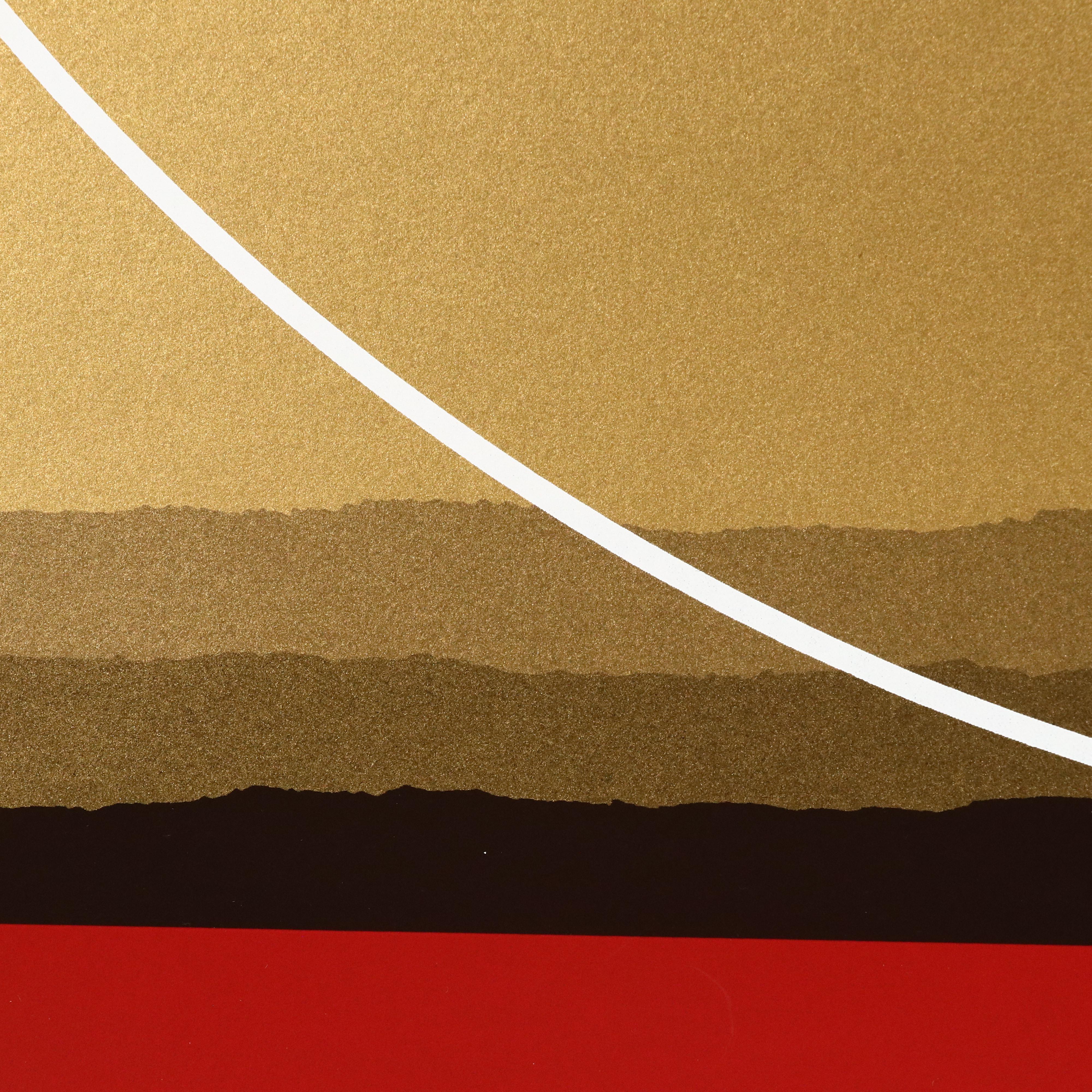 Thomas W. Benton Modern Serigraph "Golden Waves," 1979