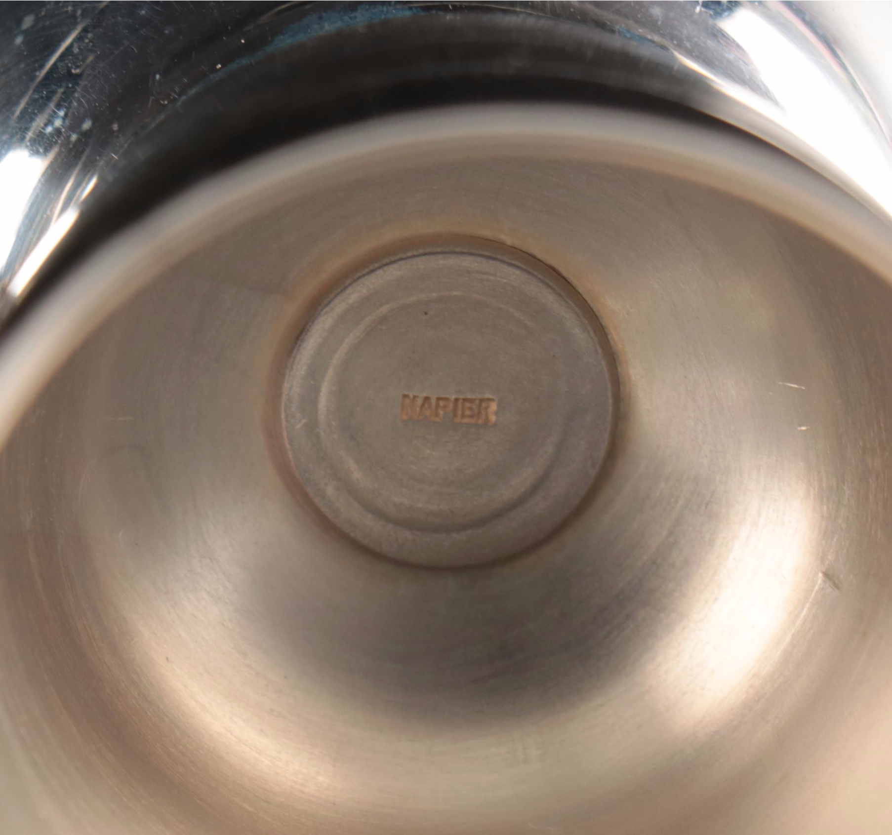 Trumpet Vase with Other Silver Plate Serving Pieces, 20th Century