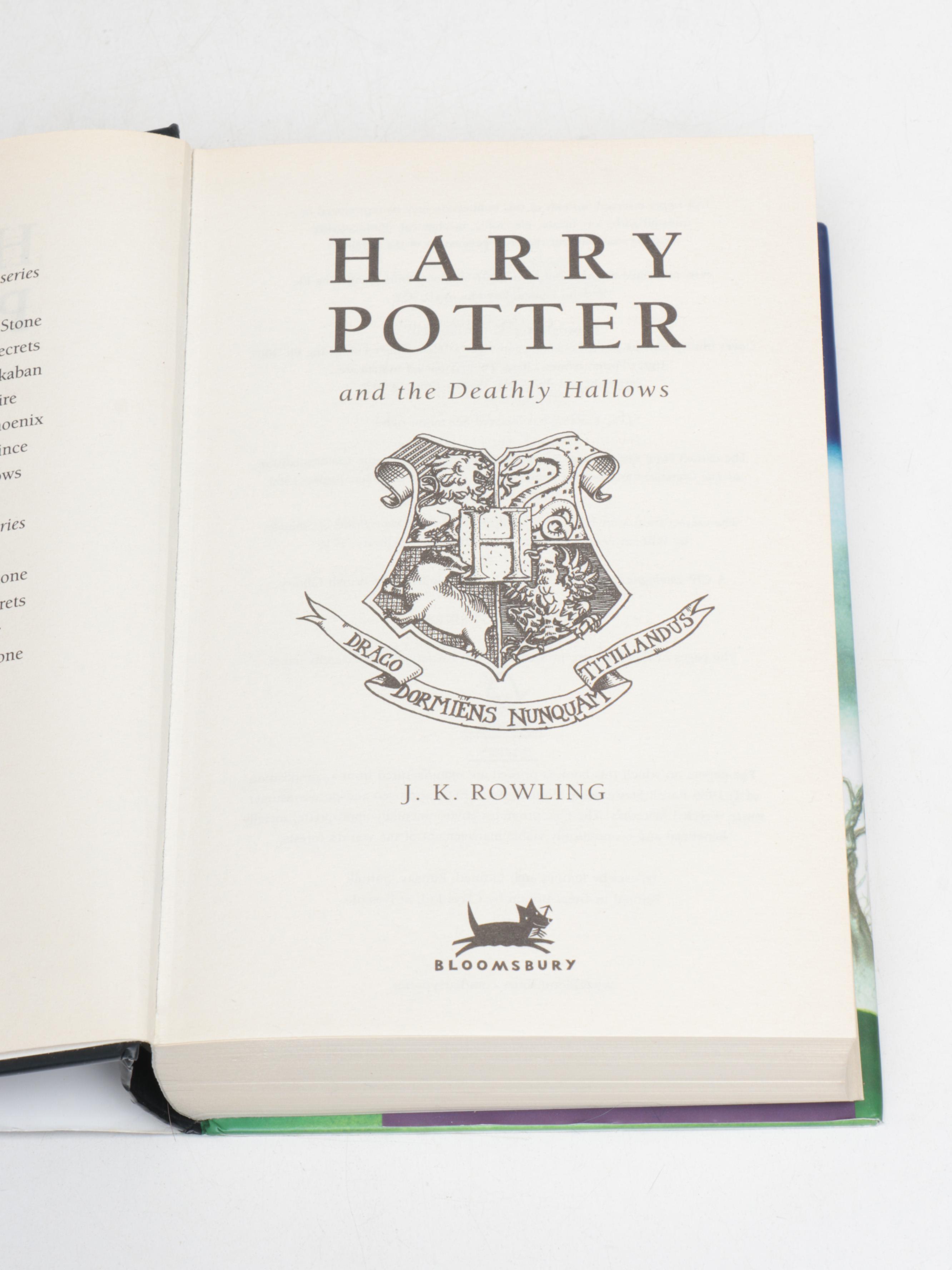First UK Edition "Harry Potter and the Deathly Hallows" by J. K. Rowling