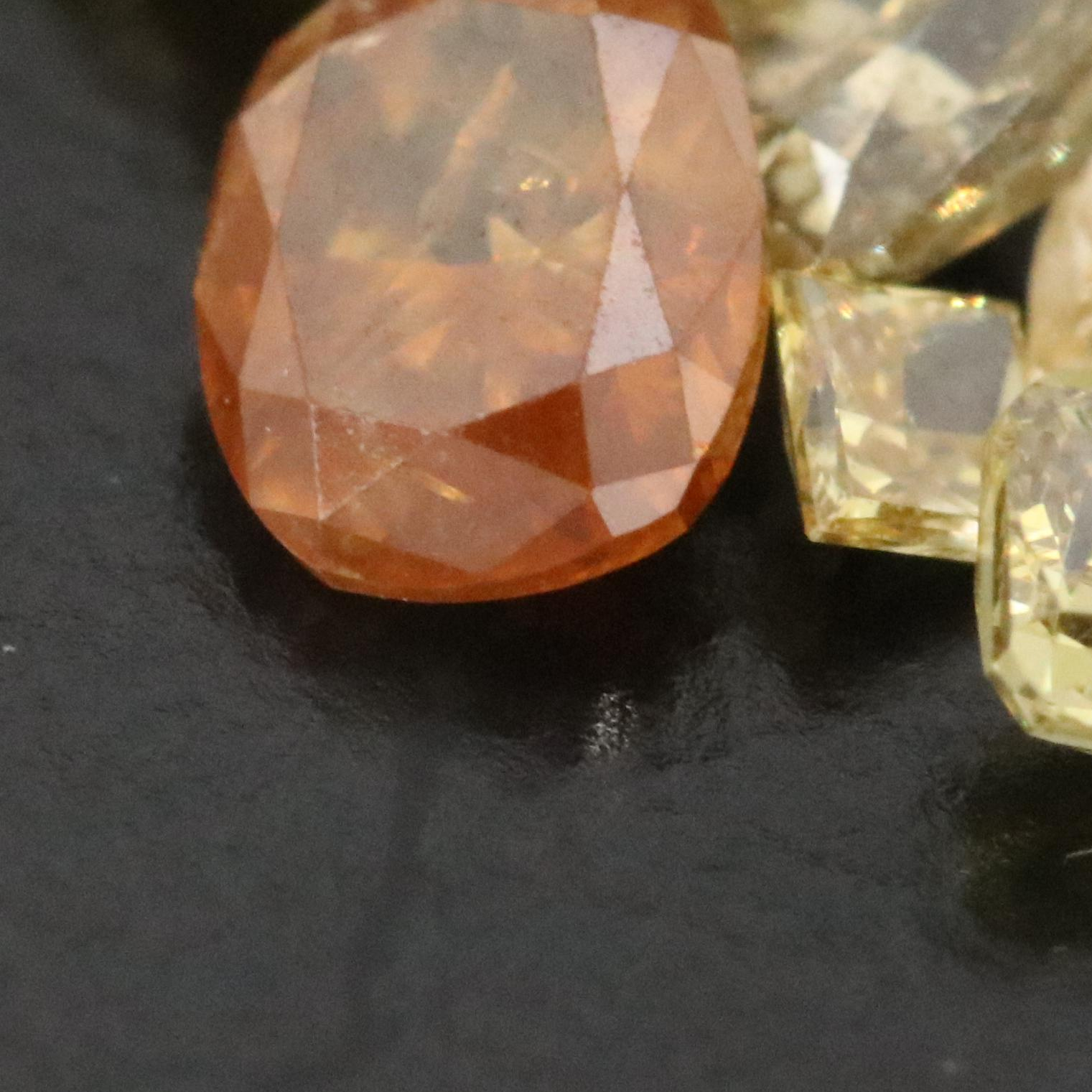 Loose 1.01 CTW Fancy Yellow and Fancy Orange Diamonds