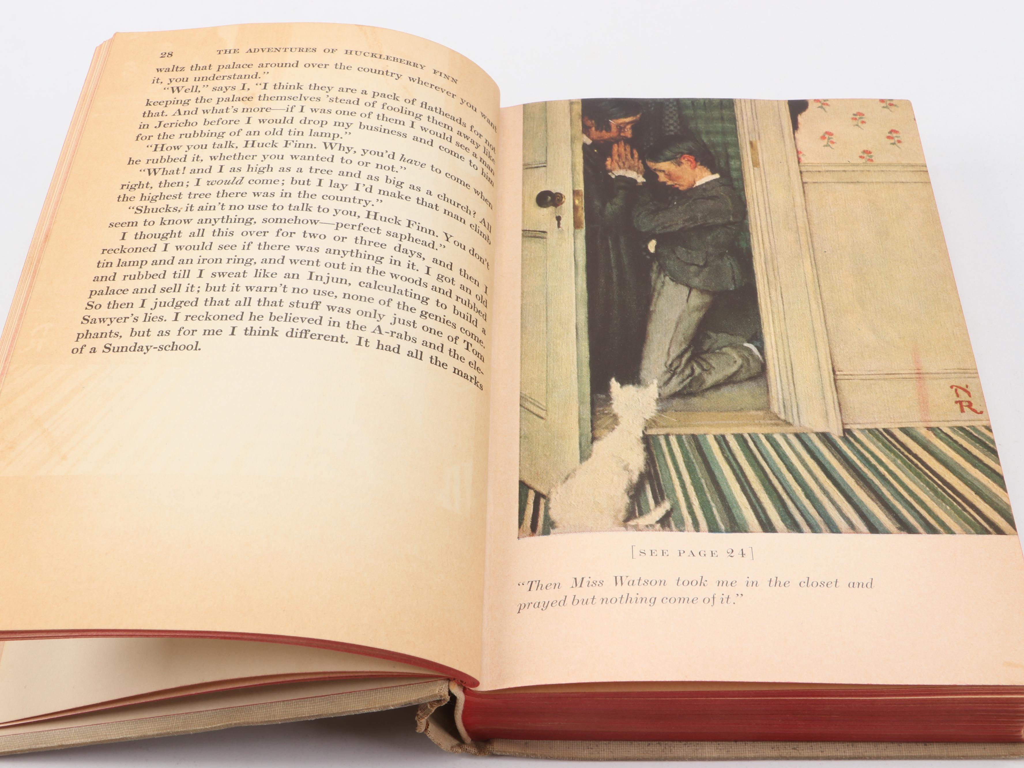 Norman Rockwell Illustrated "The Adventures of Huckleberry Finn" by Mark Twain