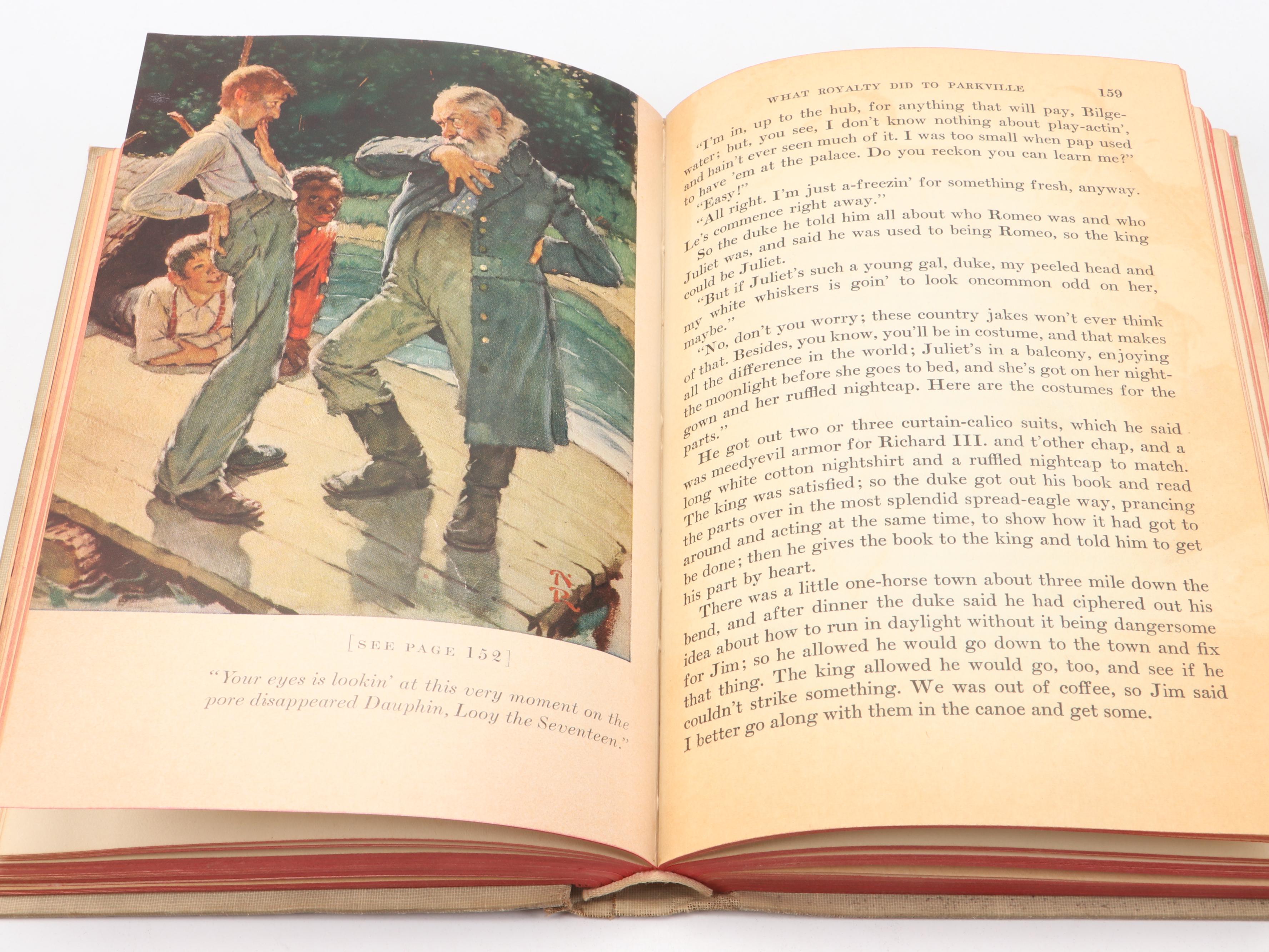 Norman Rockwell Illustrated "The Adventures of Huckleberry Finn" by Mark Twain