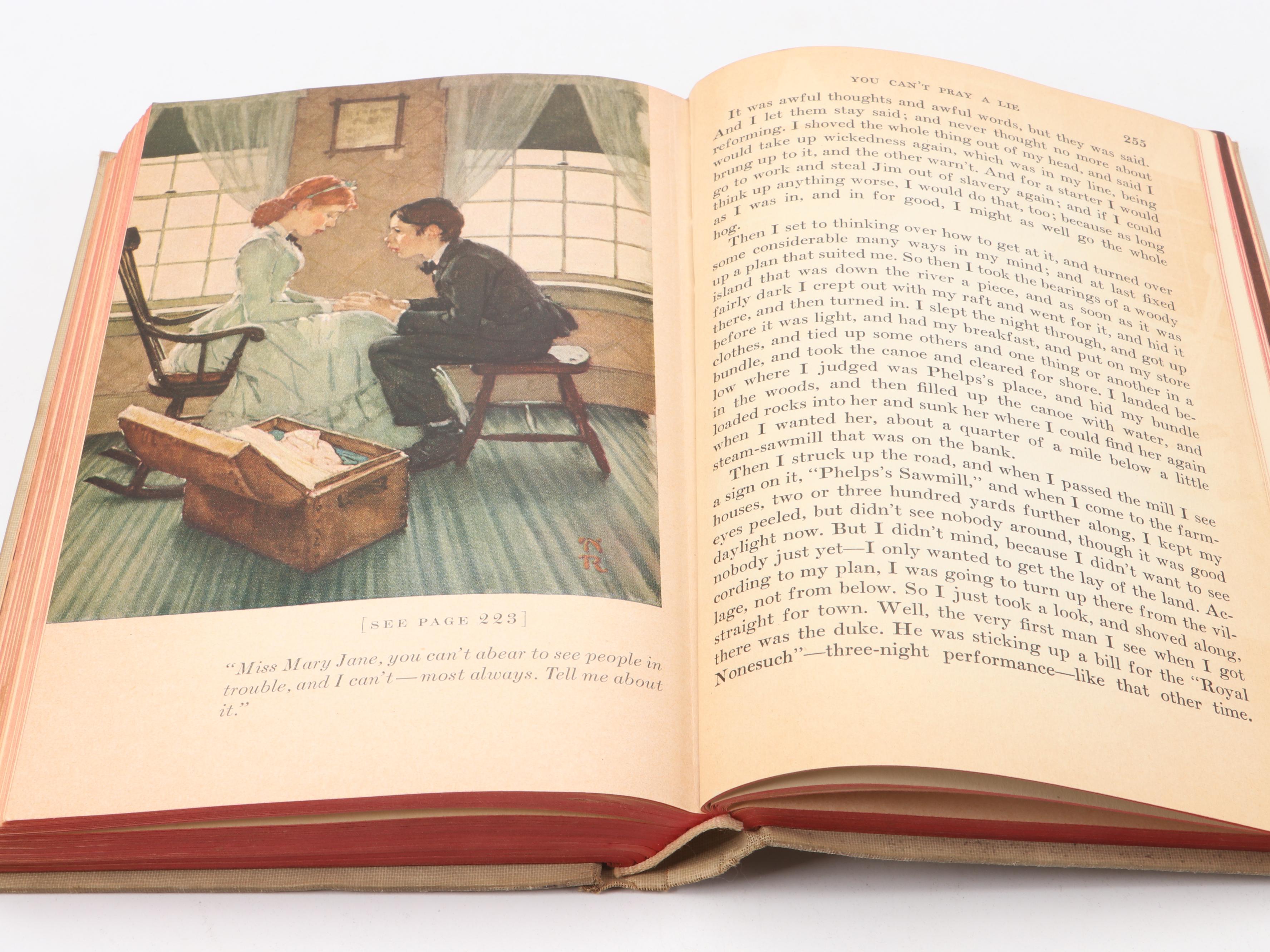 Norman Rockwell Illustrated "The Adventures of Huckleberry Finn" by Mark Twain