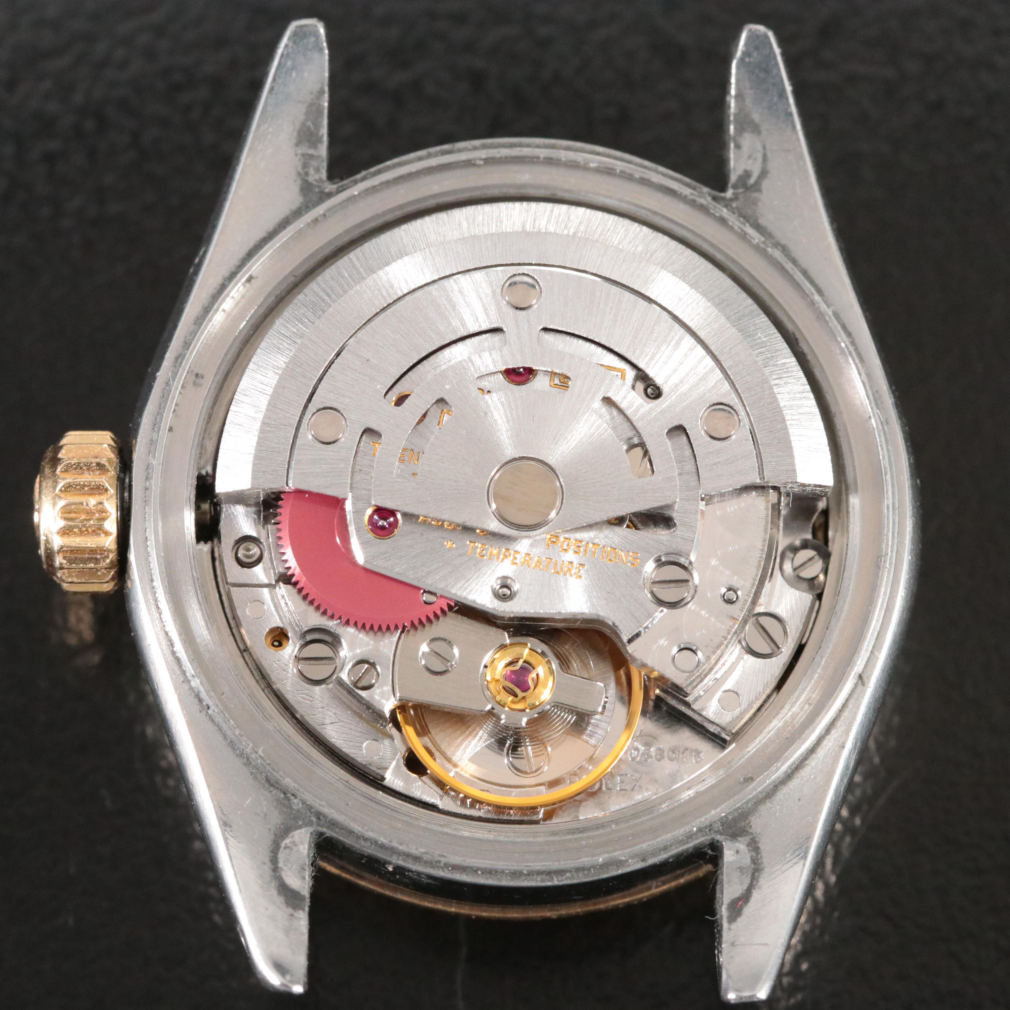 1983 Rolex Tapestry Dial Two Tone Oyster Perpetual Date Watch