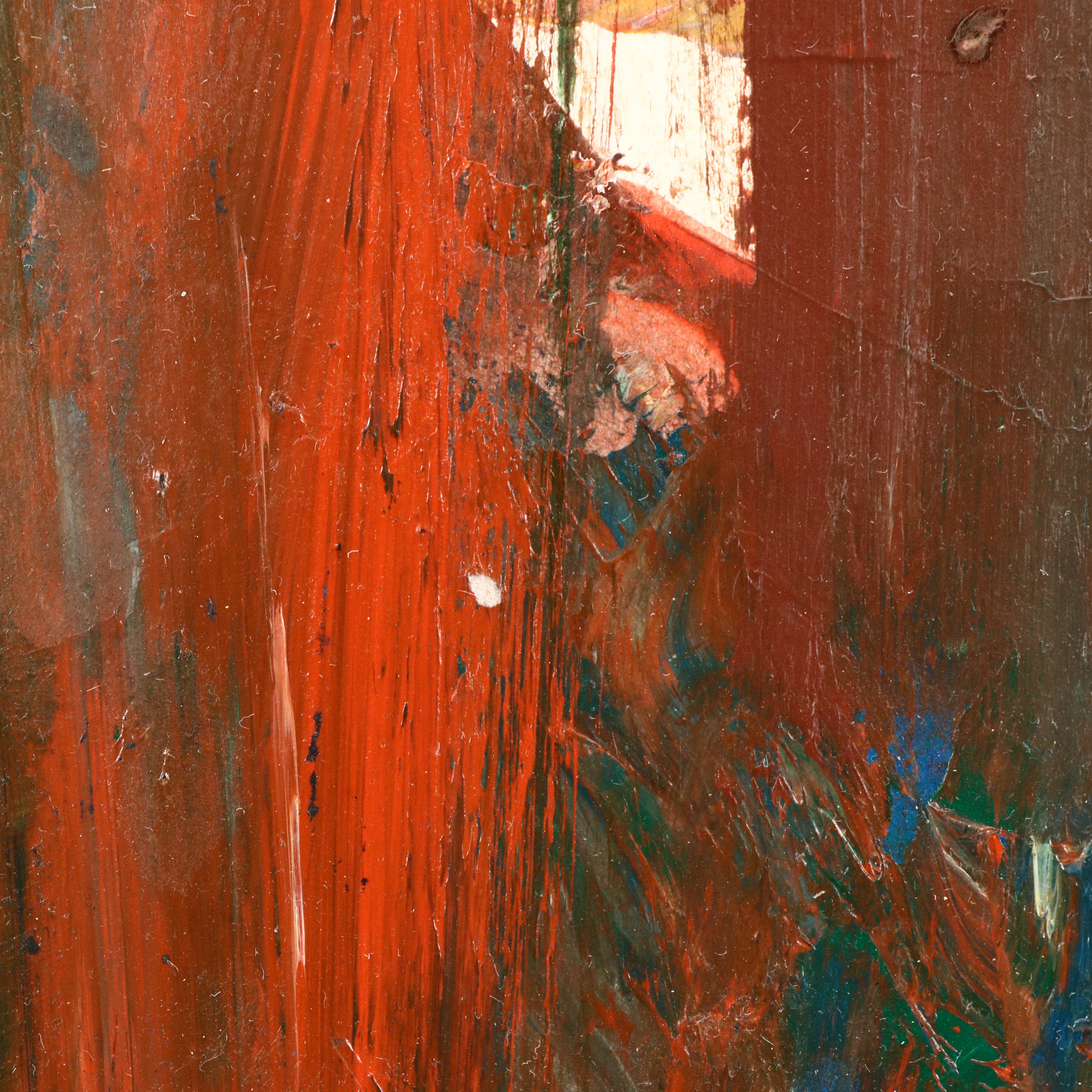 Jack Meanwell Abstract Modern Oil Painting, Late 20th Century