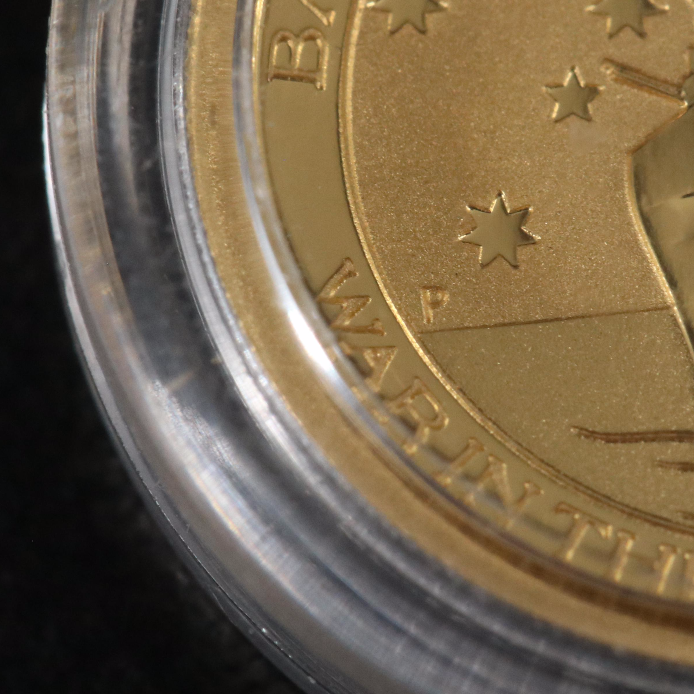 2014-P $15 Australia Battle of the Coral Sea 1/10th OZT Gold Coin