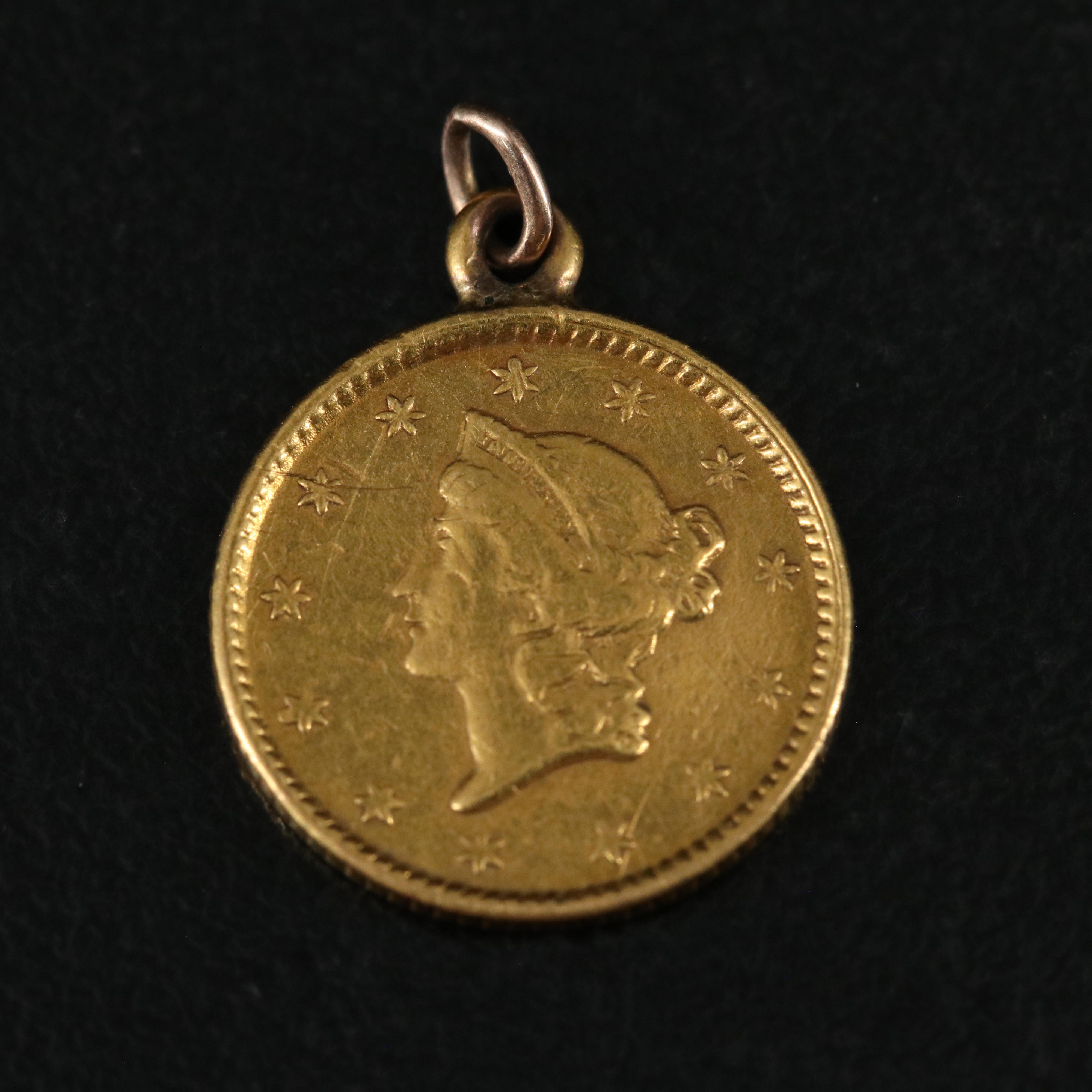 1853 Liberty Head $1 Gold Coin