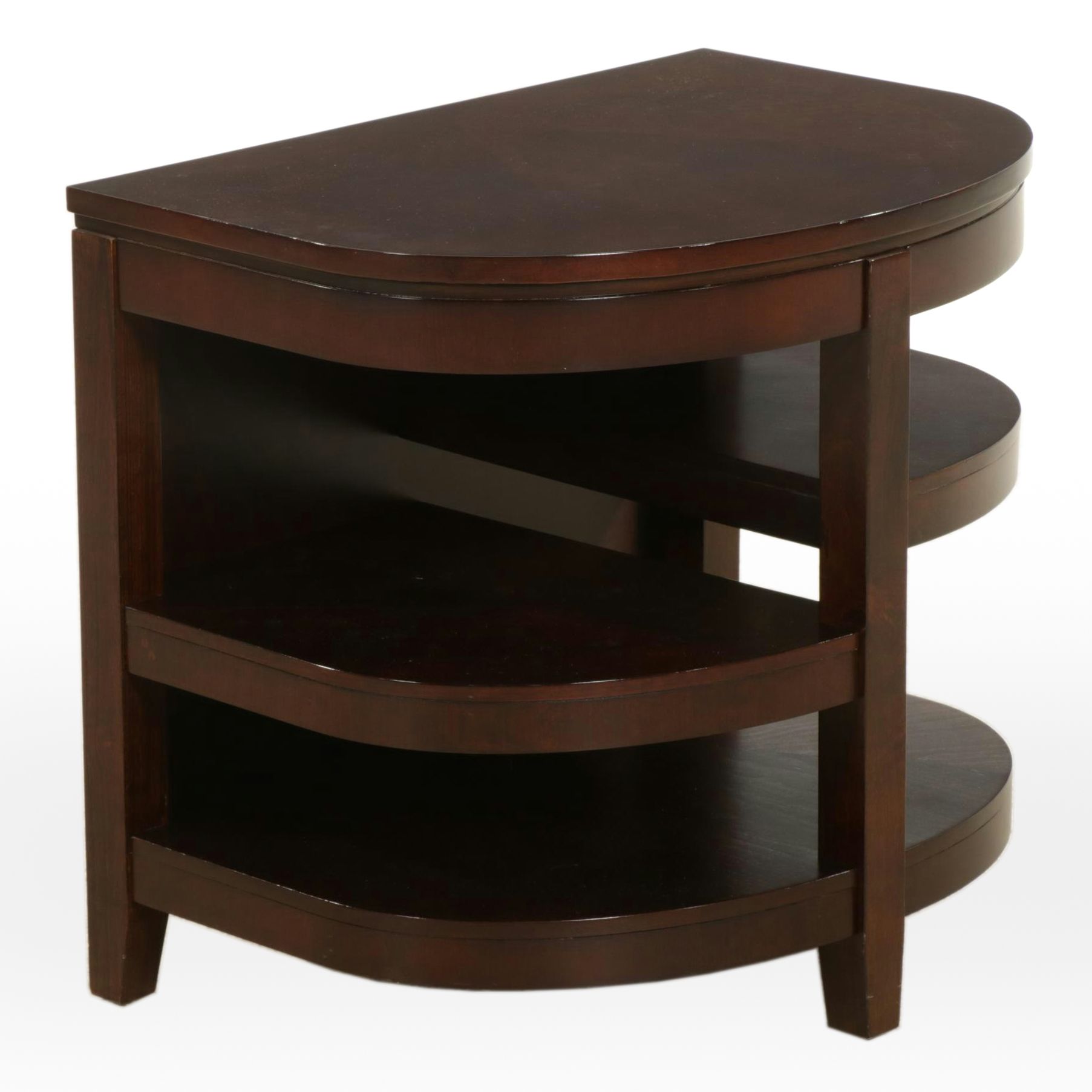 Contemporary Curved Front Side Table