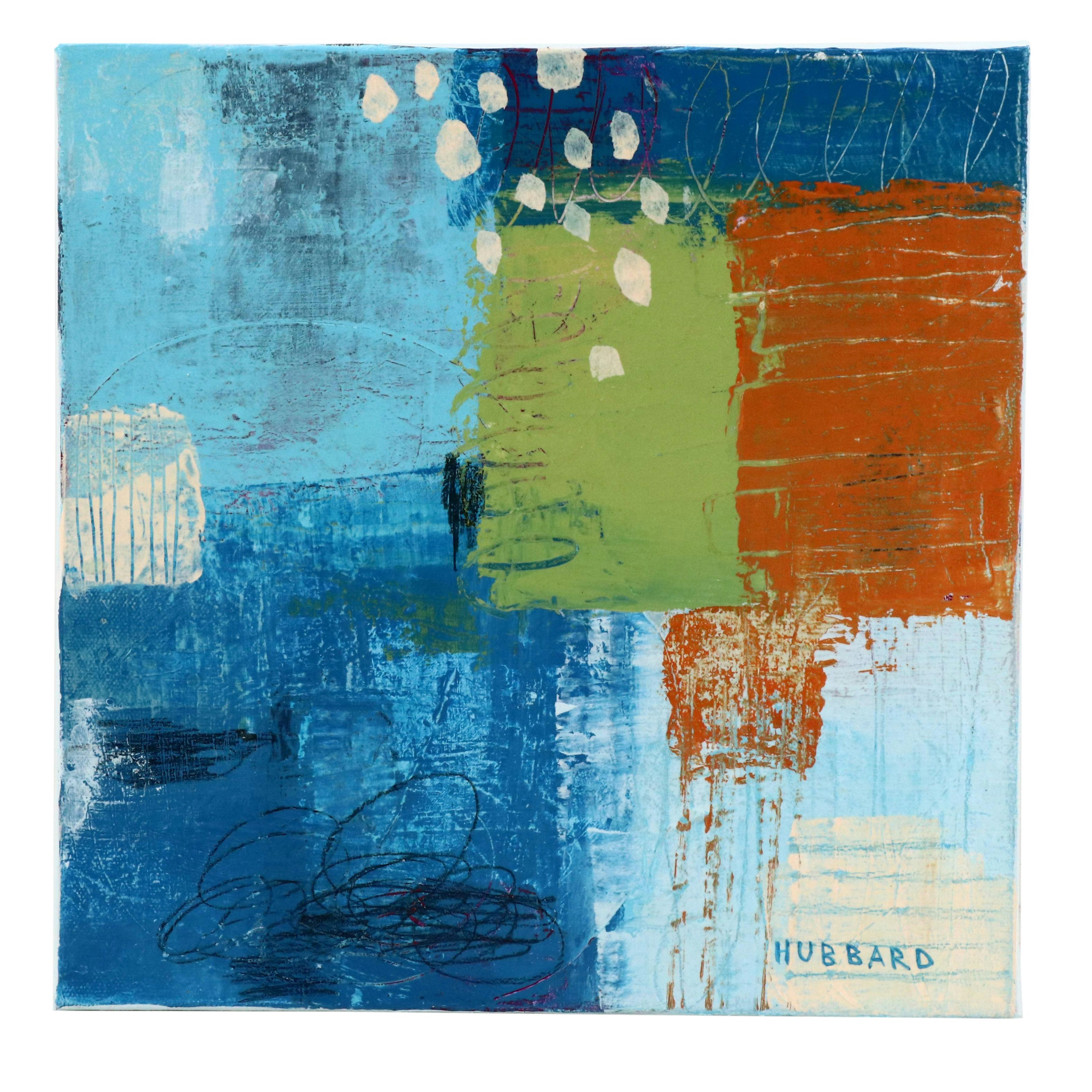 Angie Hubbard Abstract Mixed Media Painting "Summer Days Four," 2022