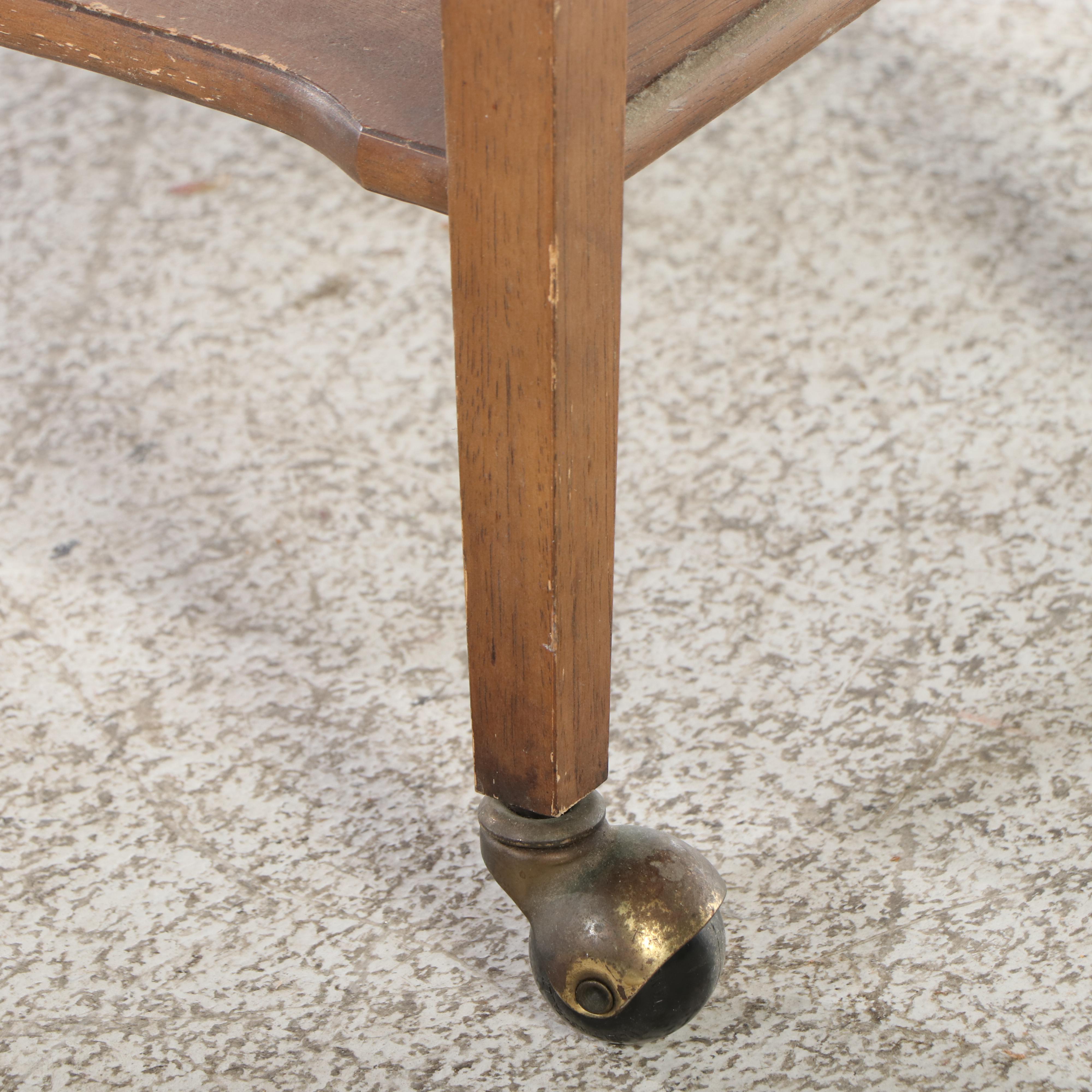 Broyhill Premier "Sculptra" Walnut Drop Leaf Server, Mid-20th Century