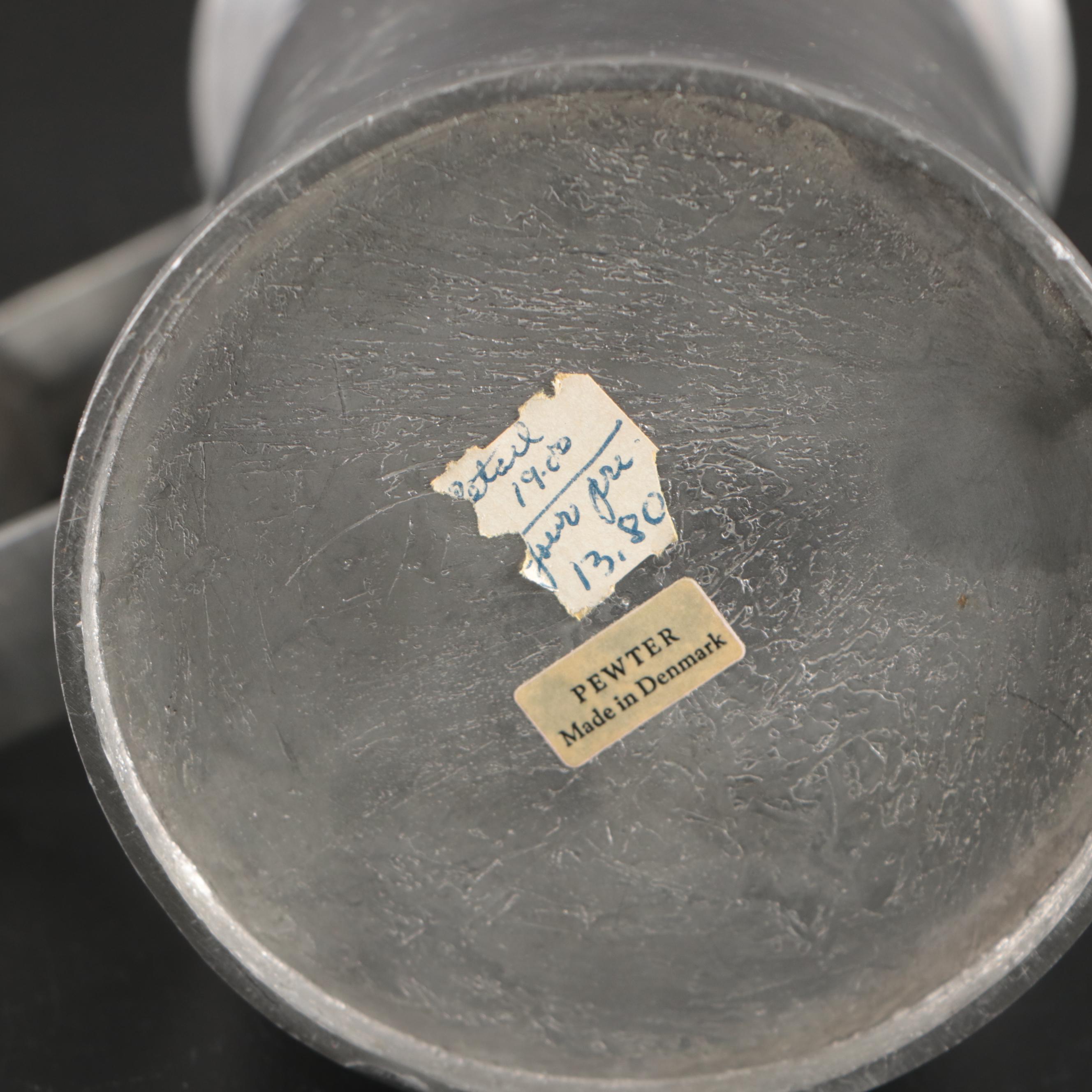 Regal Silver Puss n Boots Silver Plate Spoon with Pewter Beer Mugs and Porringer