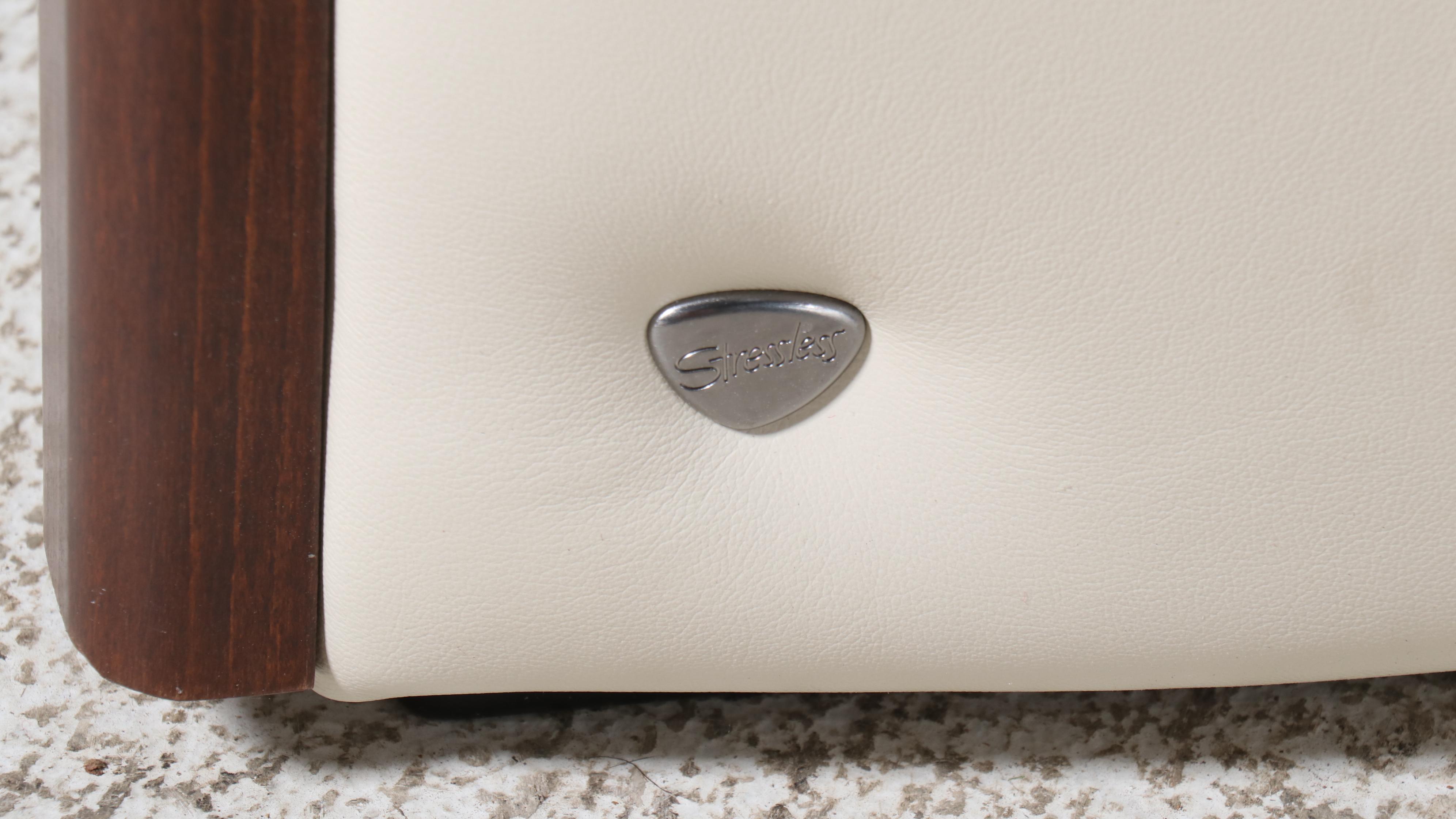 Pair of Ekhornes Stressless "Manhattan" Leather Upholstered Club Chairs, 2021