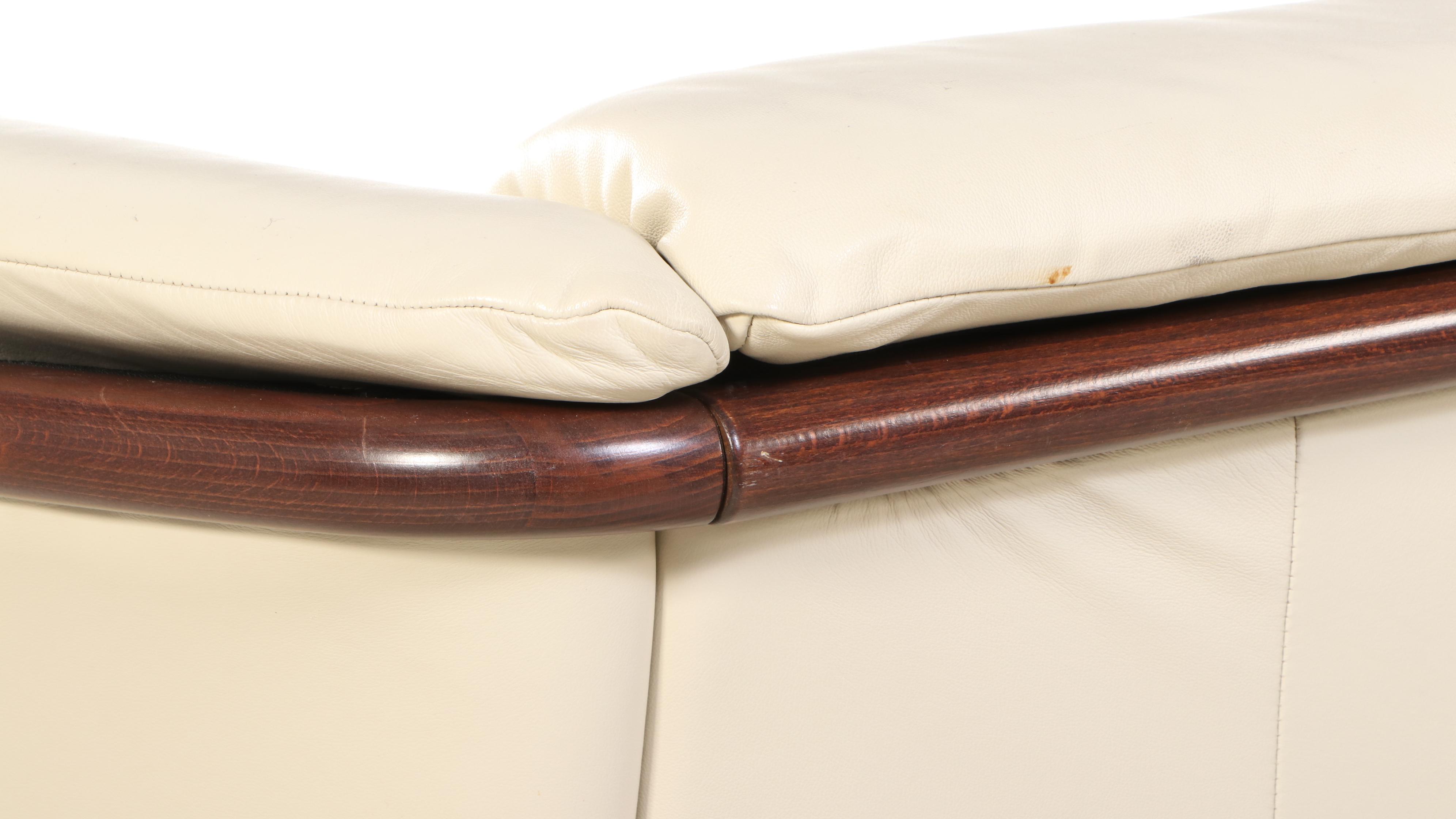 Ekornes Stressless "Manhattan" Leather Upholstered Sofa