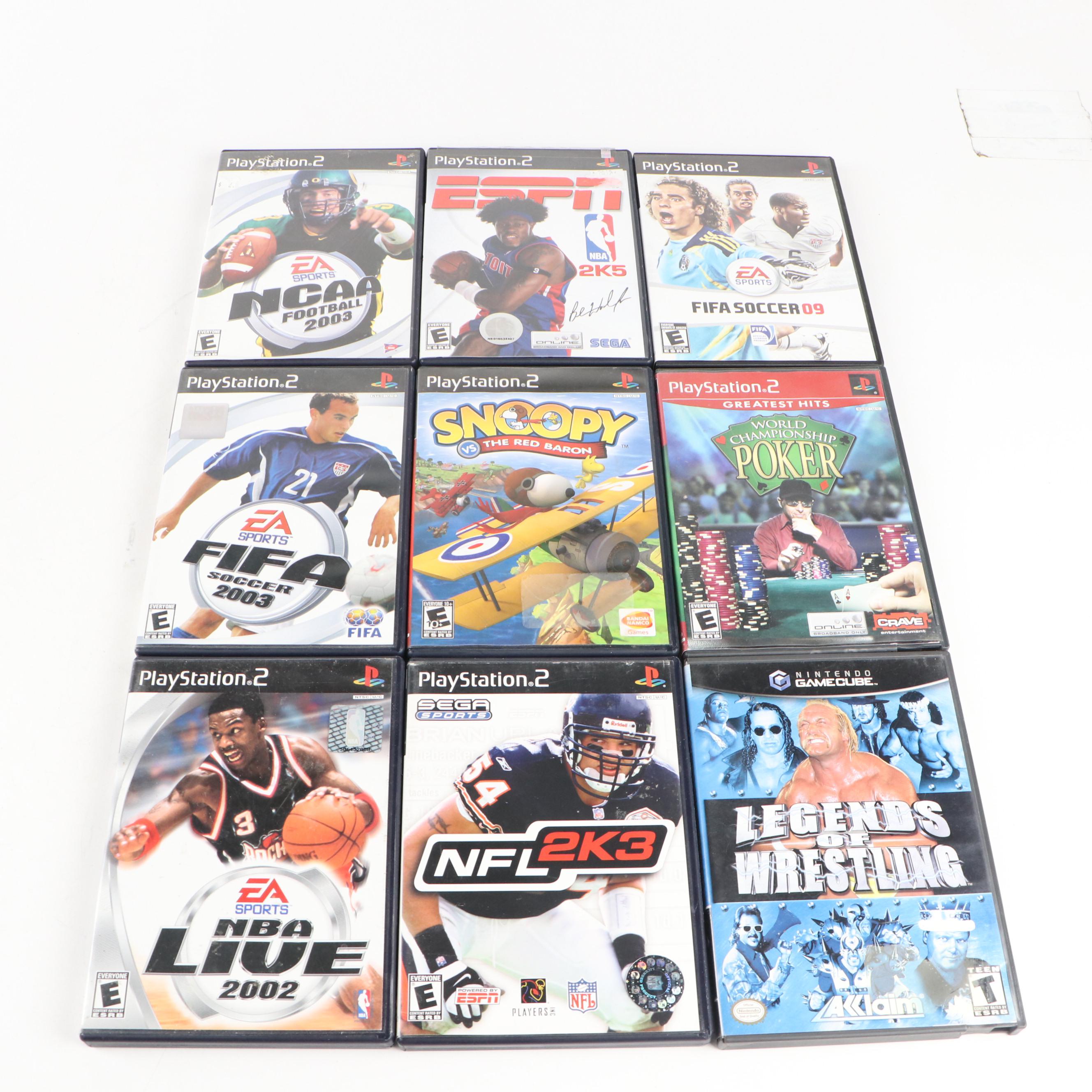 Funko Pop! Wayne Gretzky and Shohei Ohtani Figures with PS2 Video Games