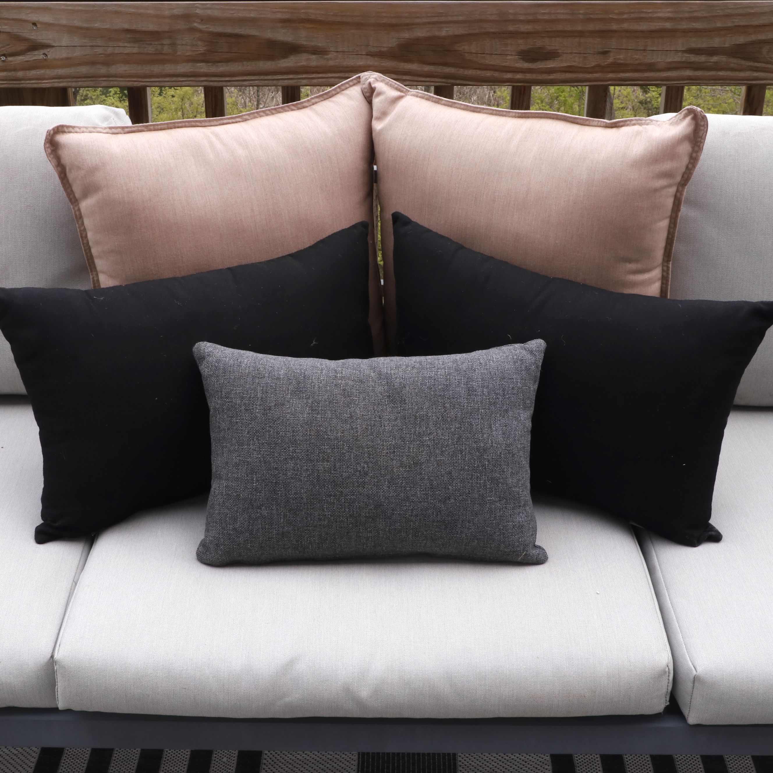 Hampton Bay Patio Lounge Chairs, Other Sofa, Ceramic End Tables and Safavieh Rug