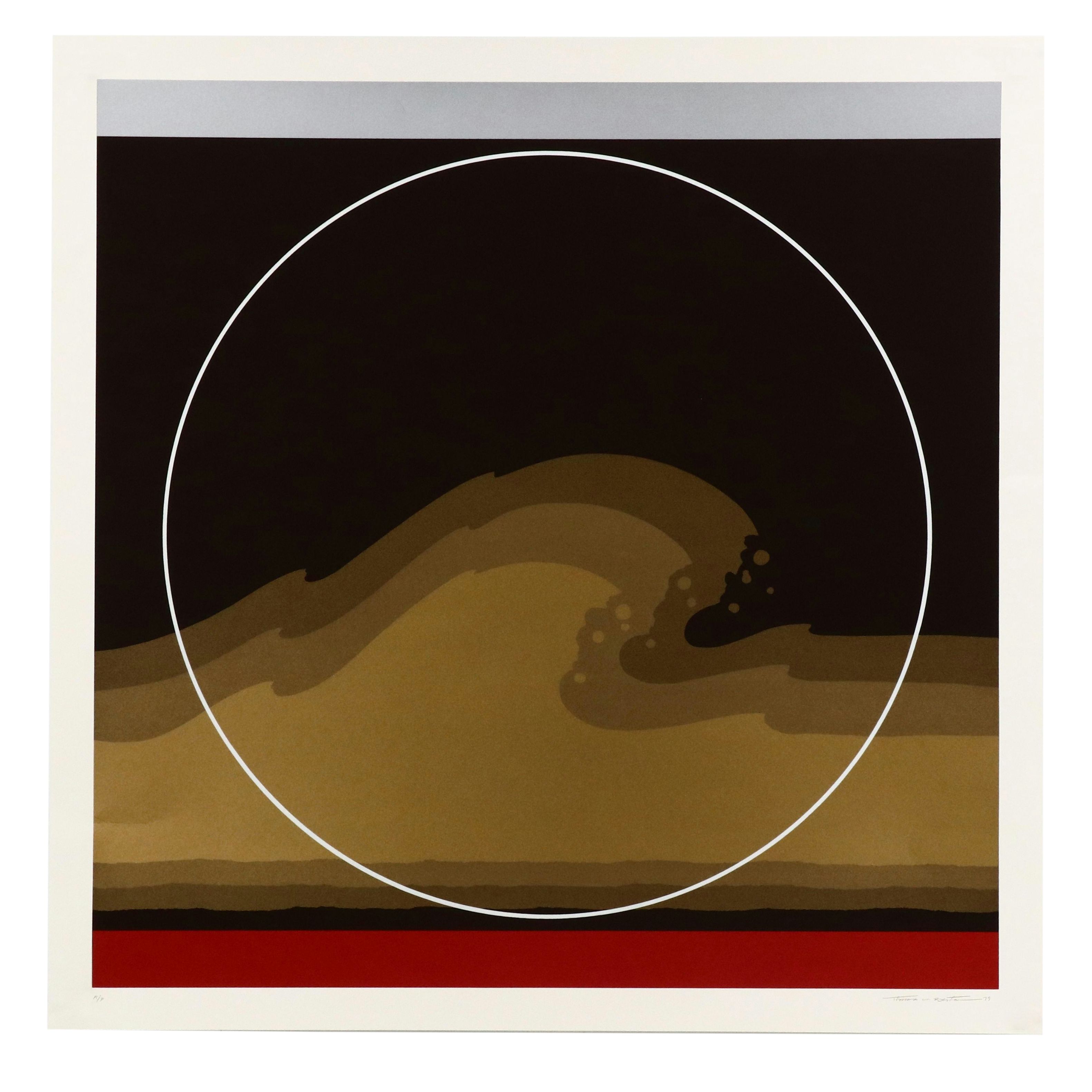 Thomas W. Benton Modern Serigraph "Golden Waves," 1979