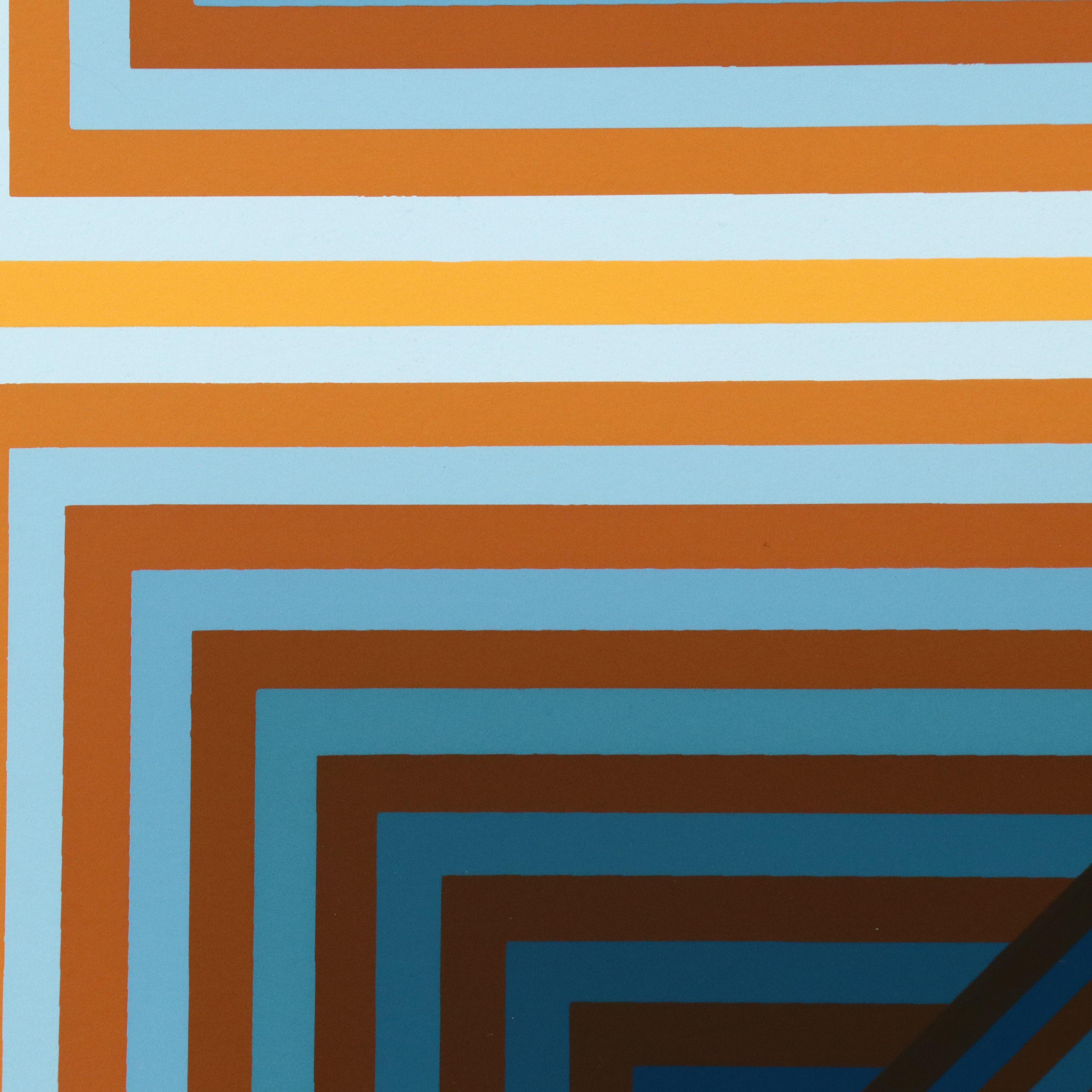 Jürgen Peters Op Art Serigraph "Pyramidal Contrast," 1981