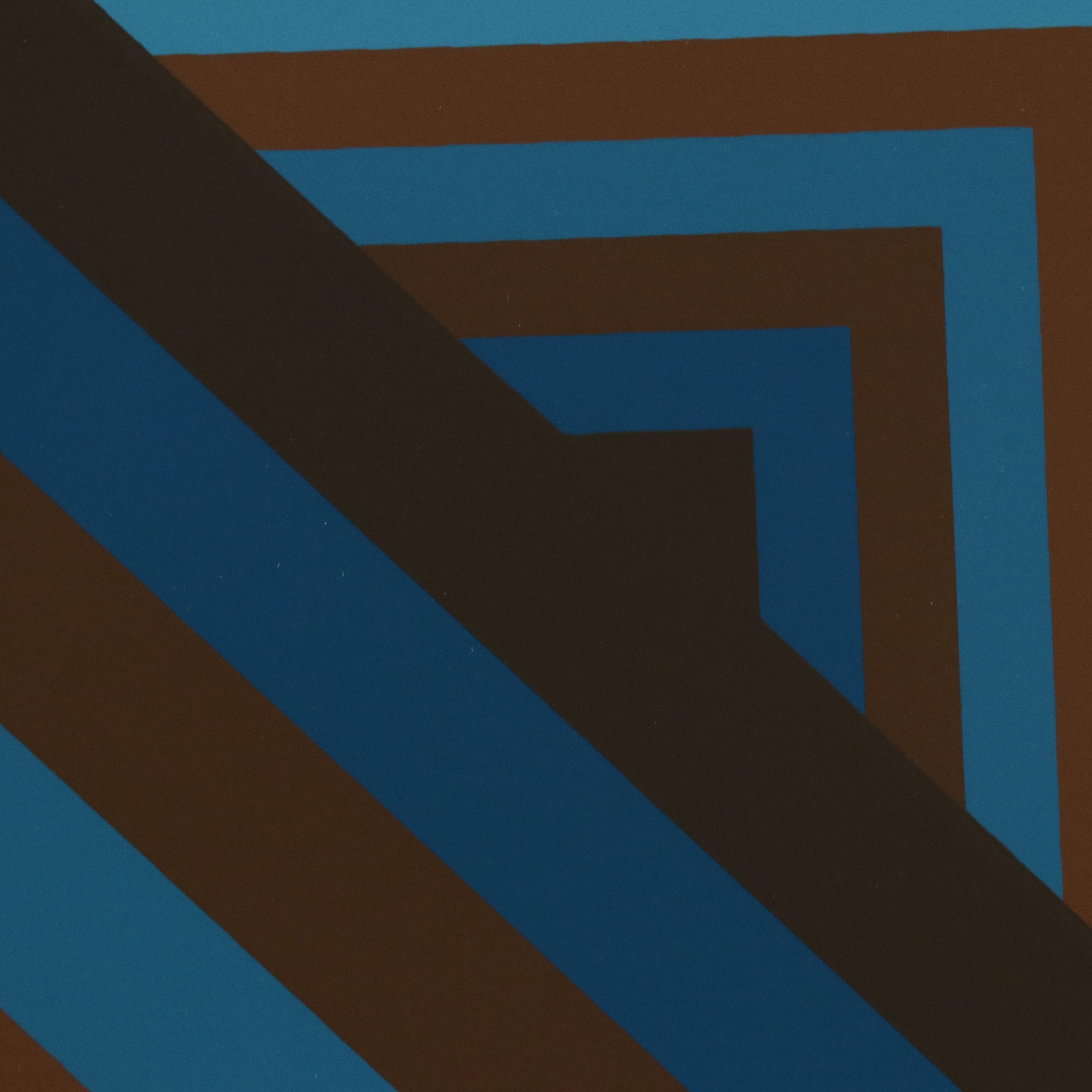 Jürgen Peters Op Art Serigraph "Pyramidal Contrast," 1981