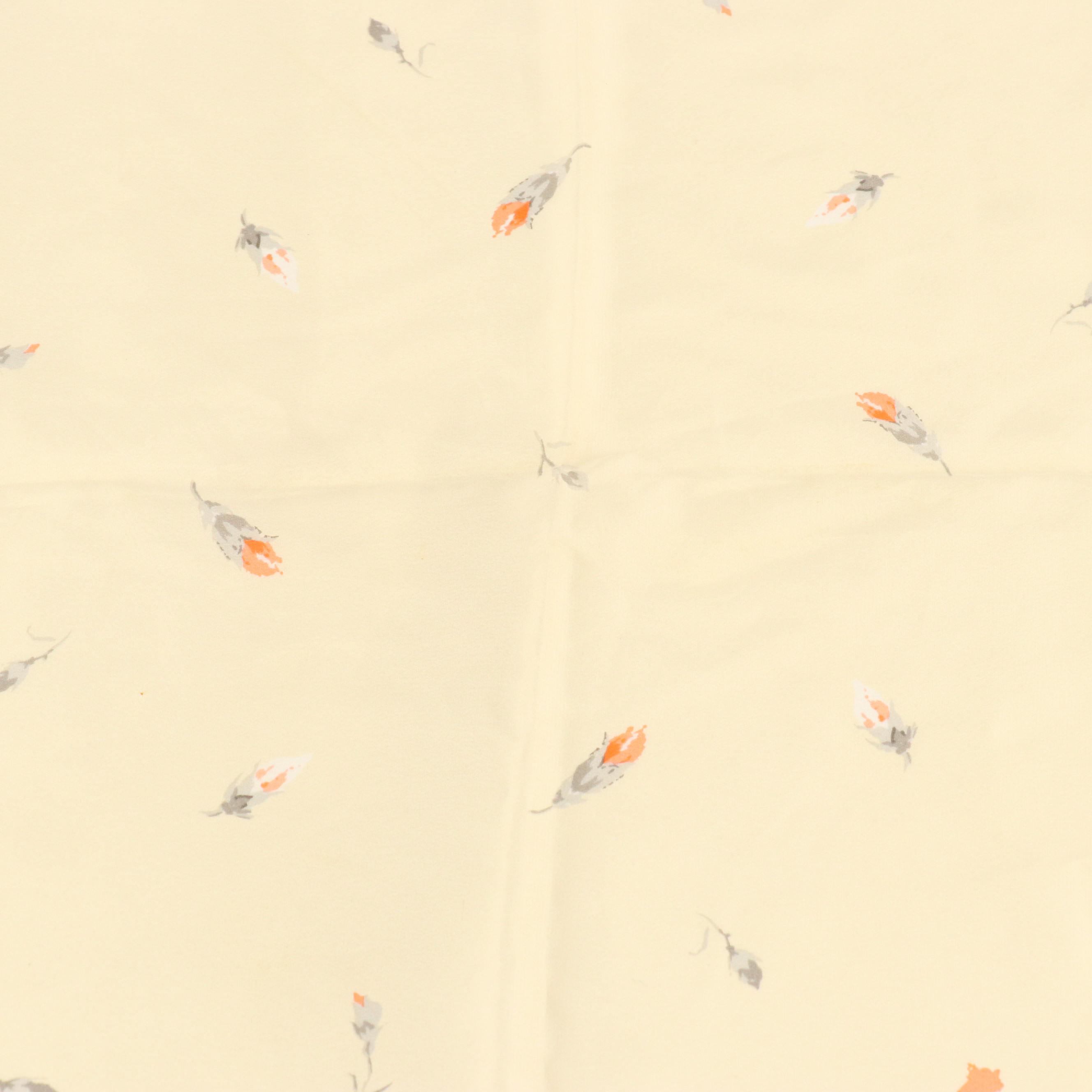 Christian Dior Écharpes Ivory Floral Print Silk Scarf