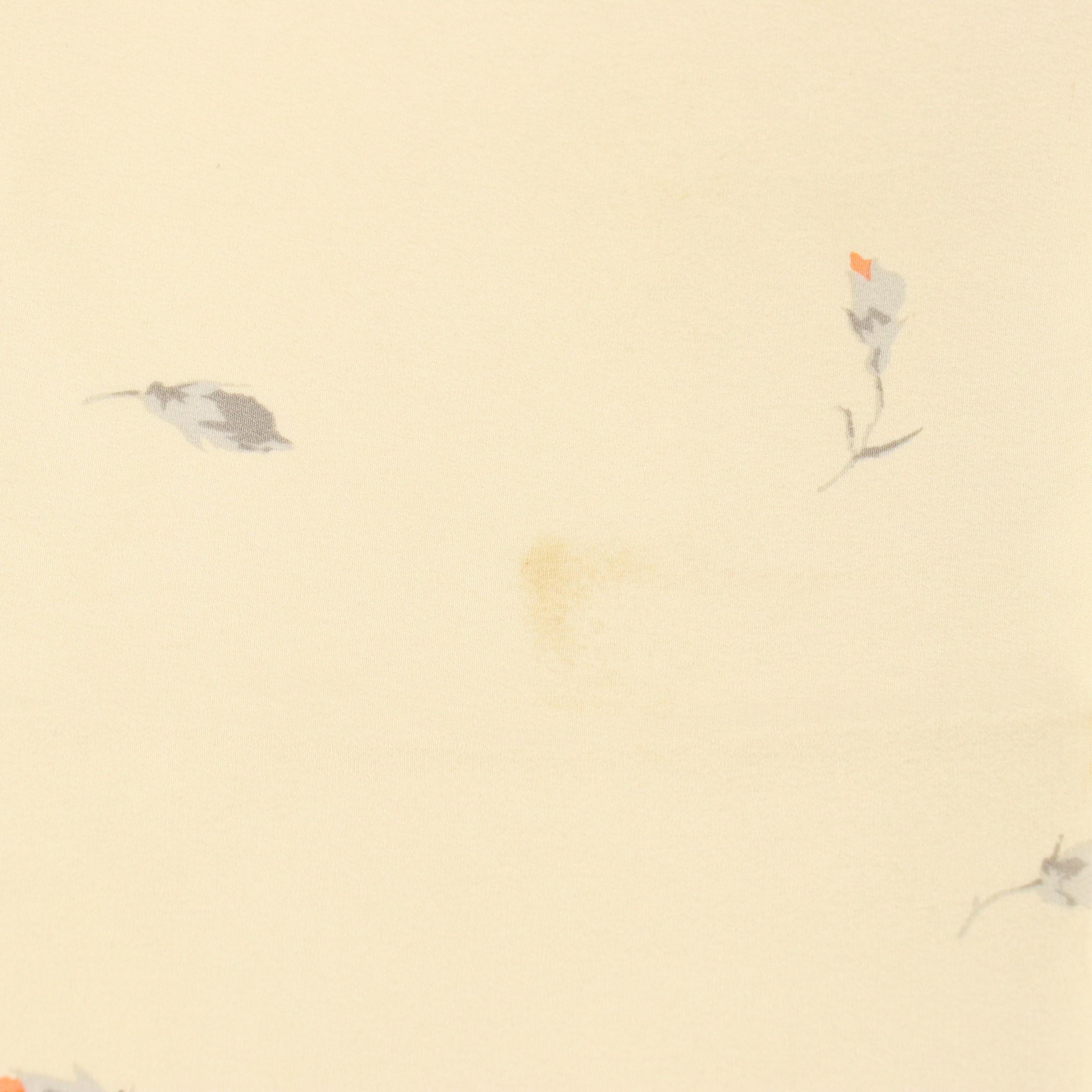 Christian Dior Écharpes Ivory Floral Print Silk Scarf