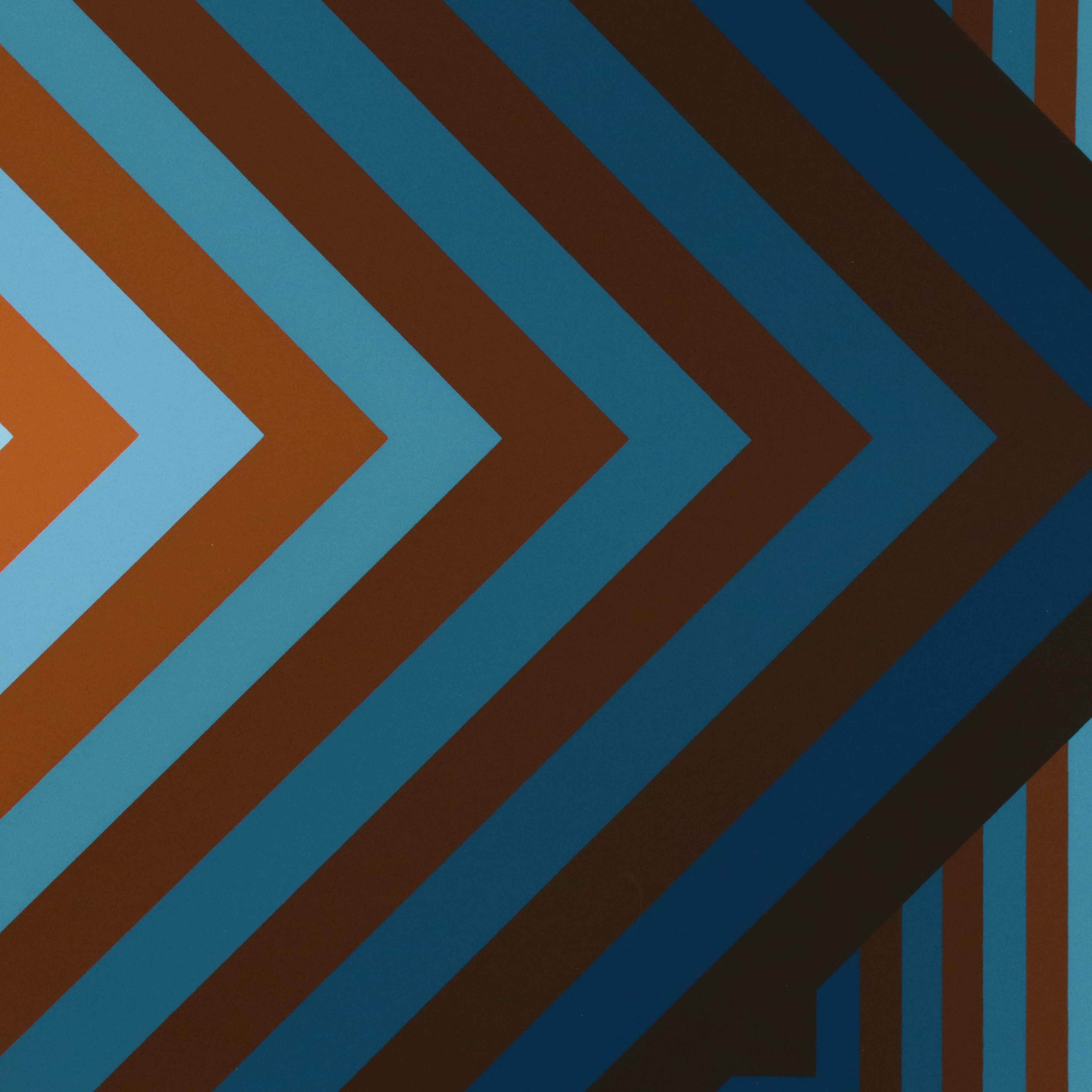 Jürgen Peters Op Art Serigraph "Pyramidal Contrast," 1981