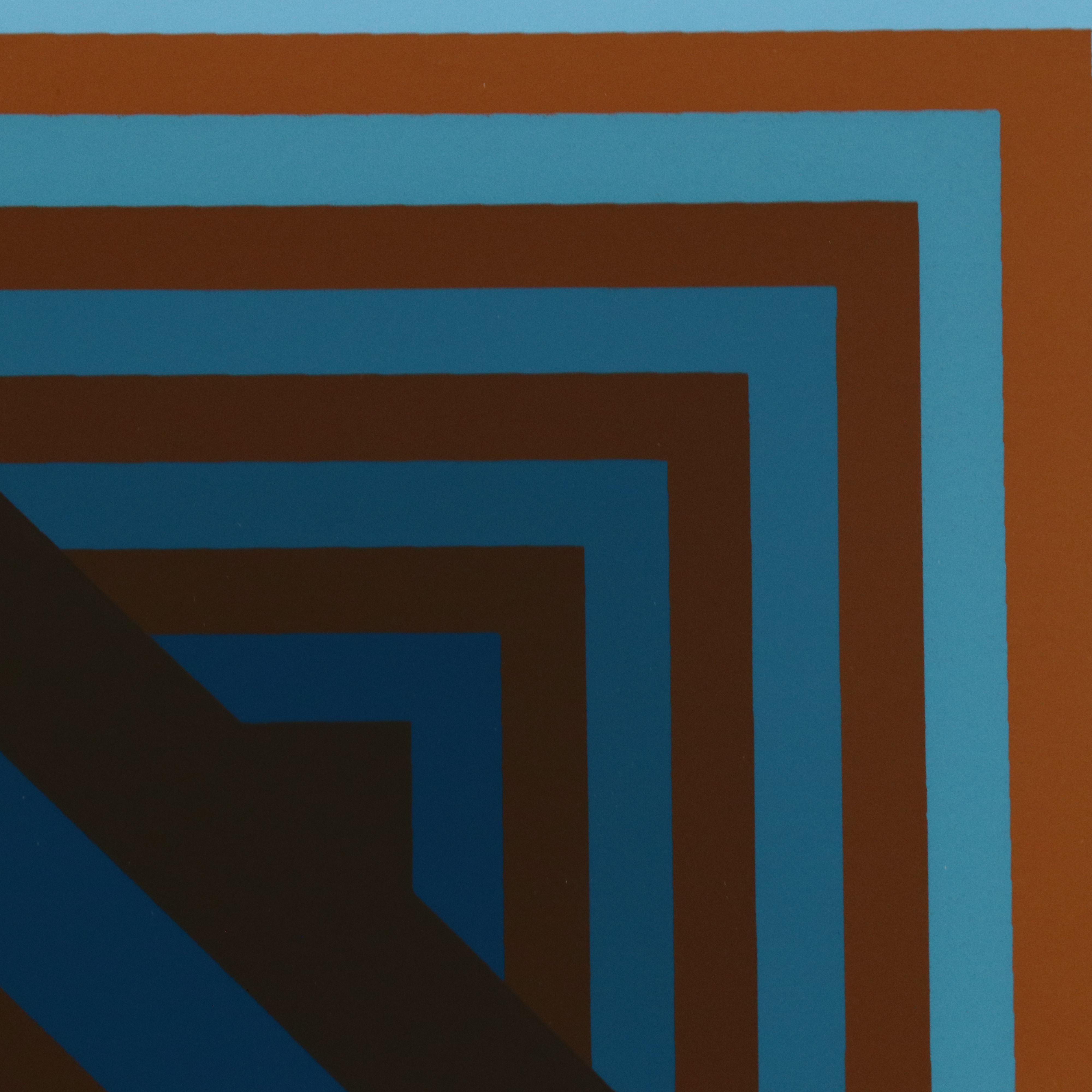 Jürgen Peters Op Art Serigraph "Pyramidal Contrast," 1981