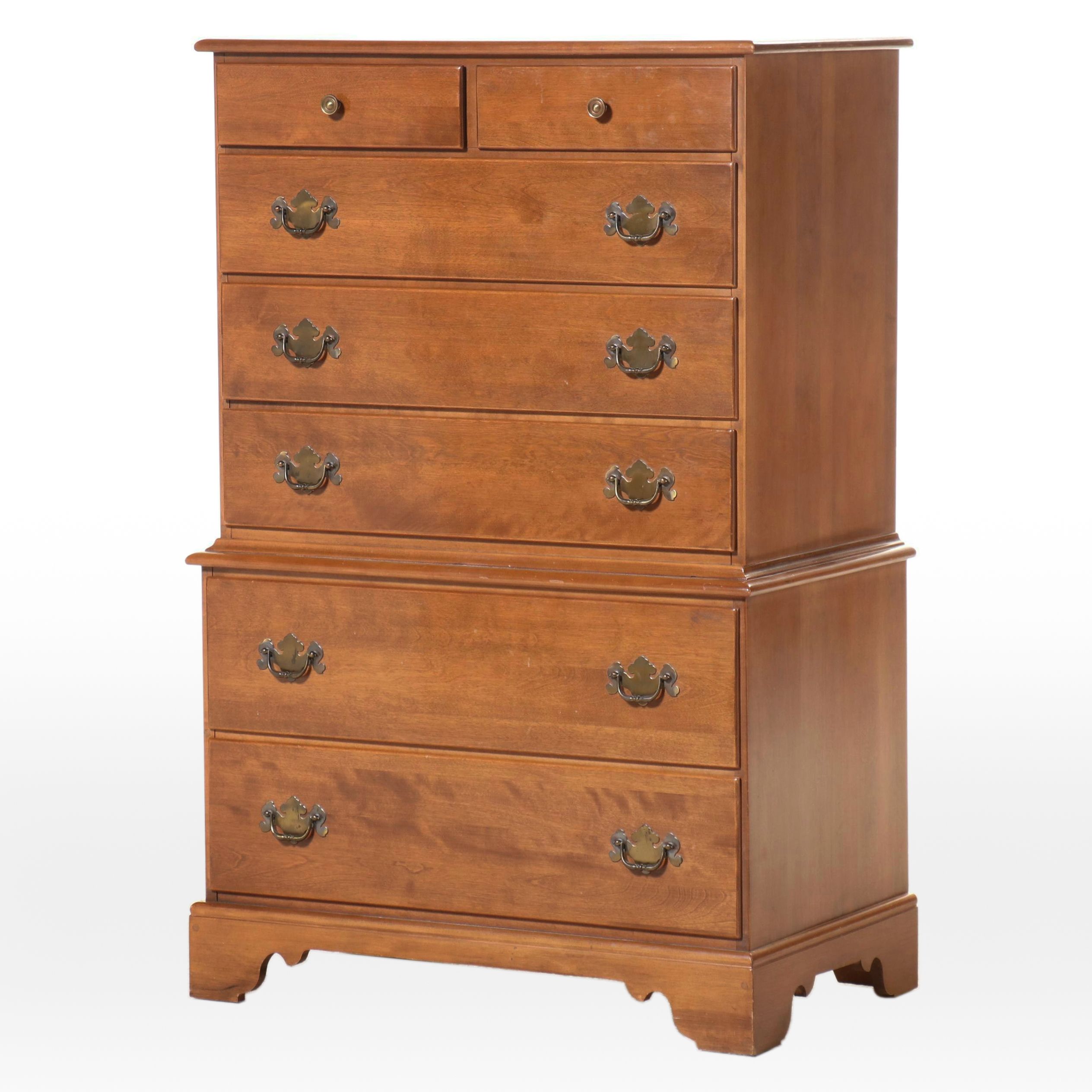 Ethan Allen American Traditional Maple and Birch Colonial Style Chest of Drawers