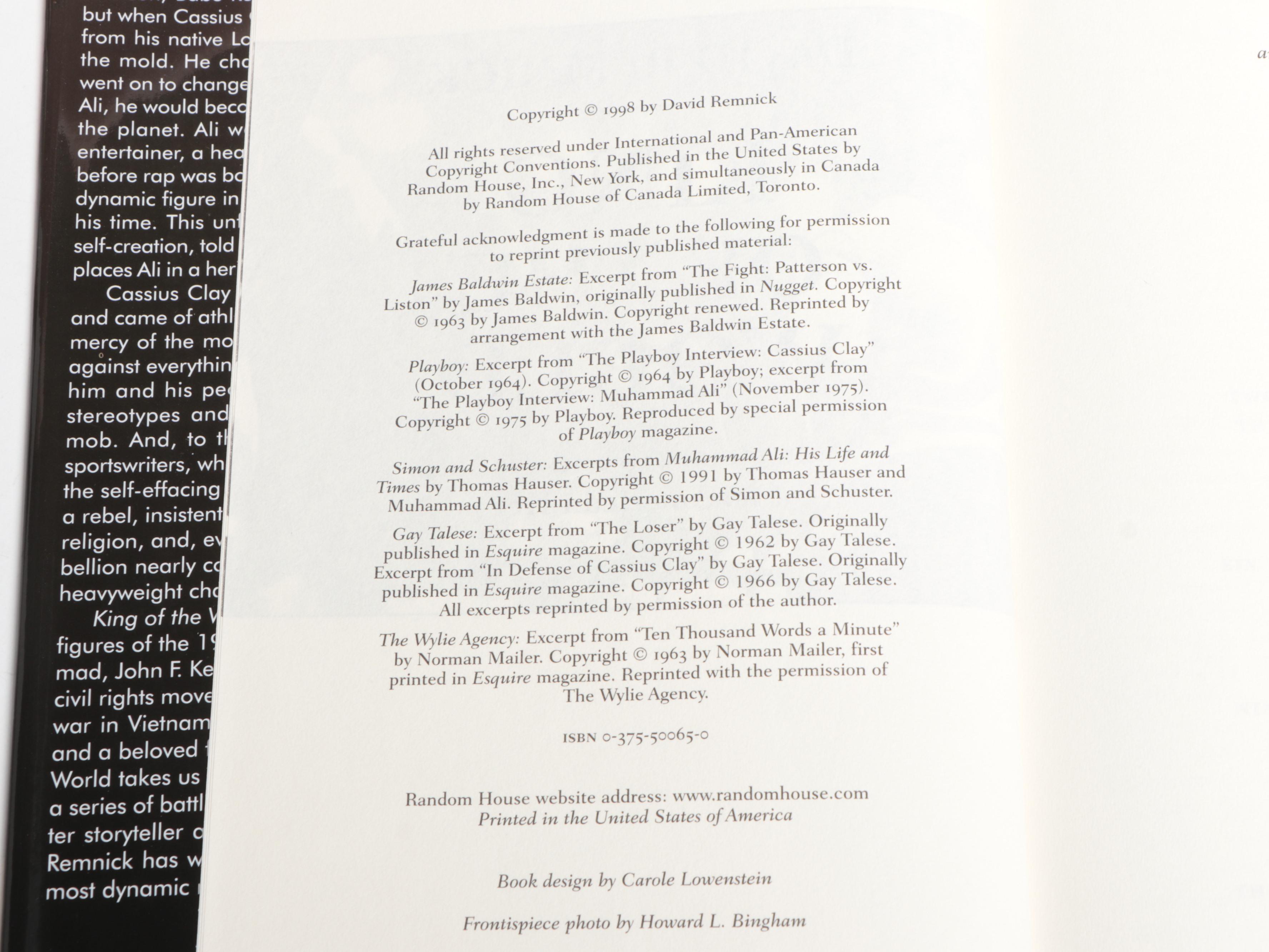 First Edition "The Greatest" by Muhammad Ali with More Ali Books and Magazines