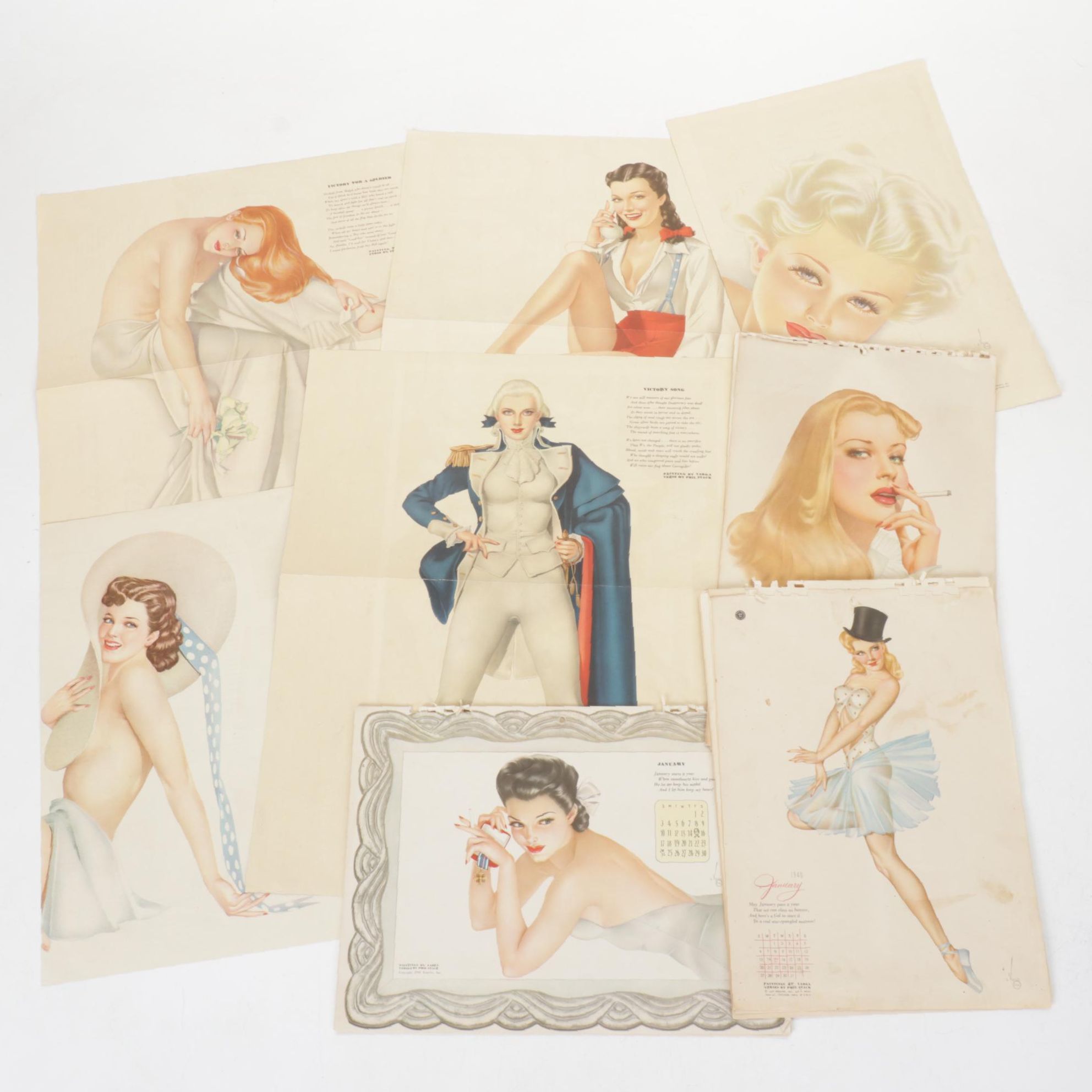 Esquire Magazine Pin-Up Calendars & Adverts, 1940s