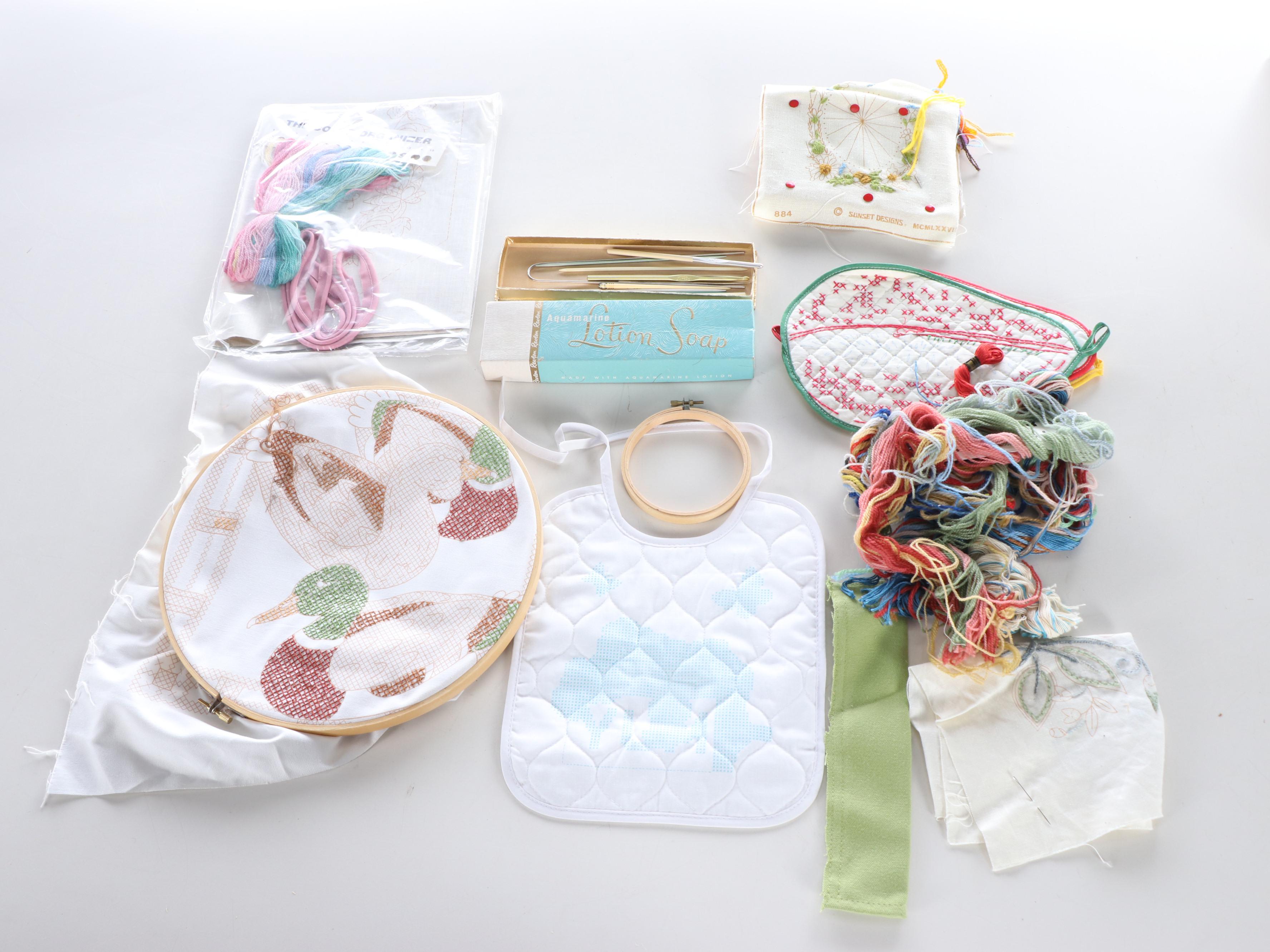 Watercolor Pencils, Pastels, Stamps and More Art Supplies with Books