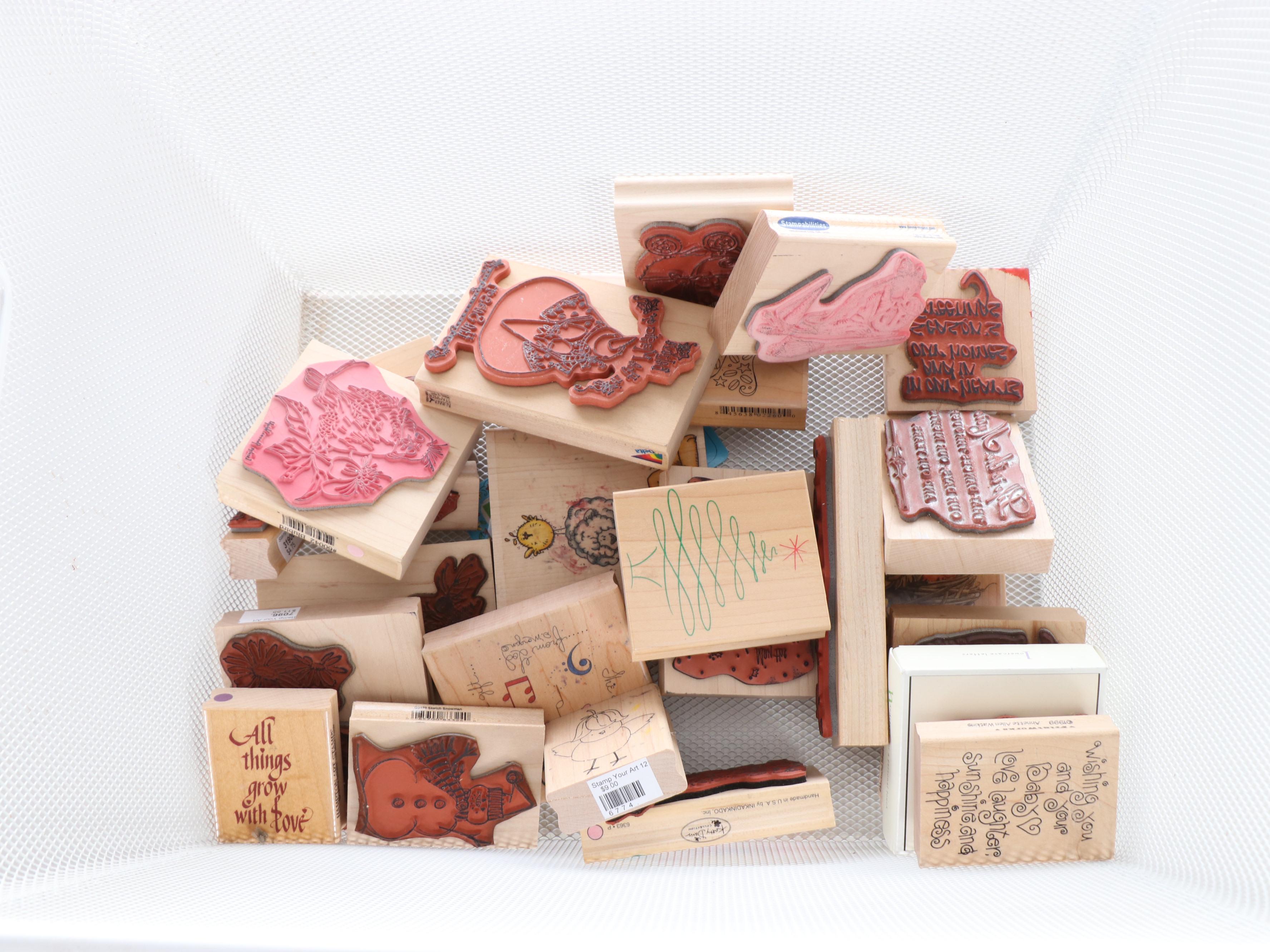 Watercolor Pencils, Pastels, Stamps and More Art Supplies with Books