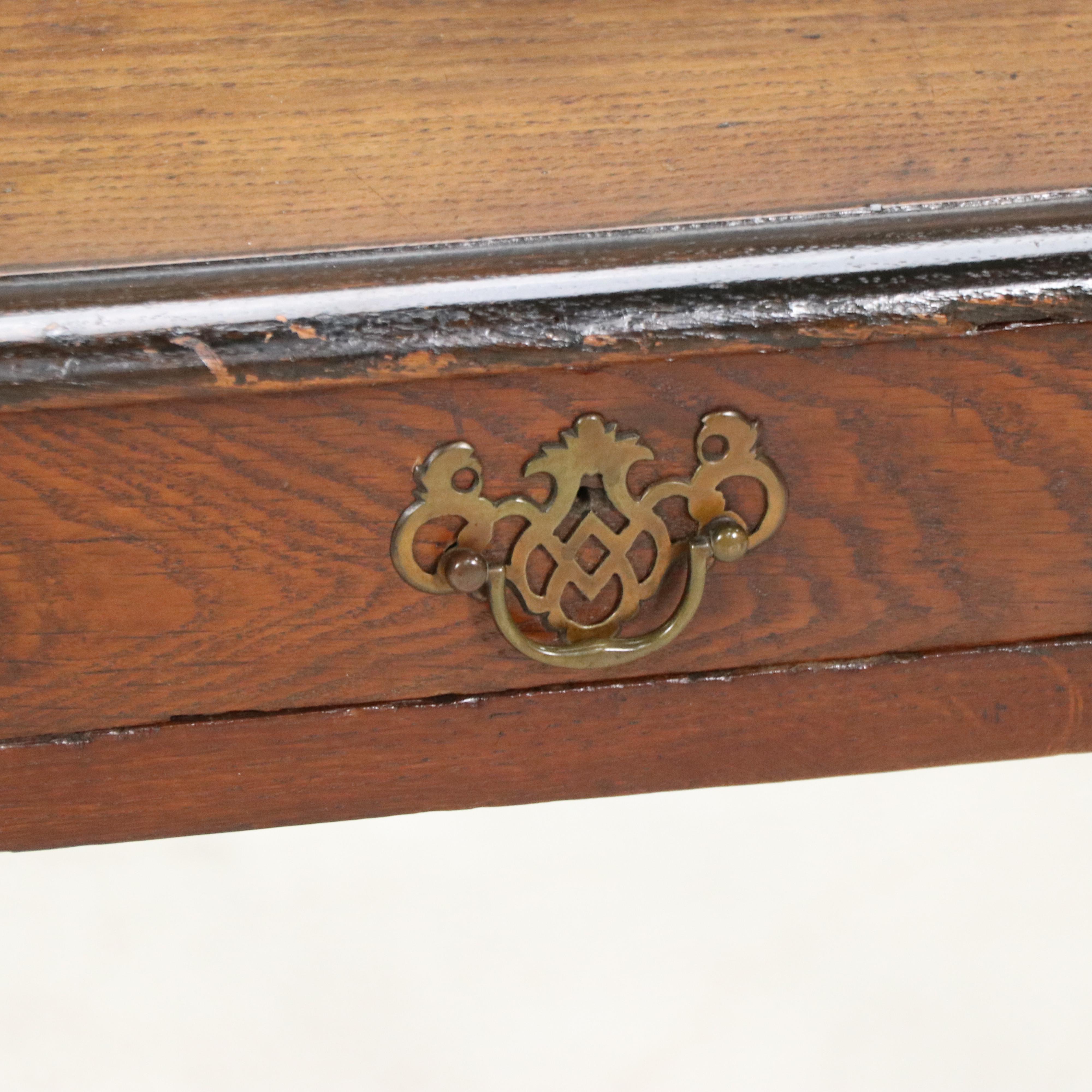 Early English Oak Chamber Table with Drawer