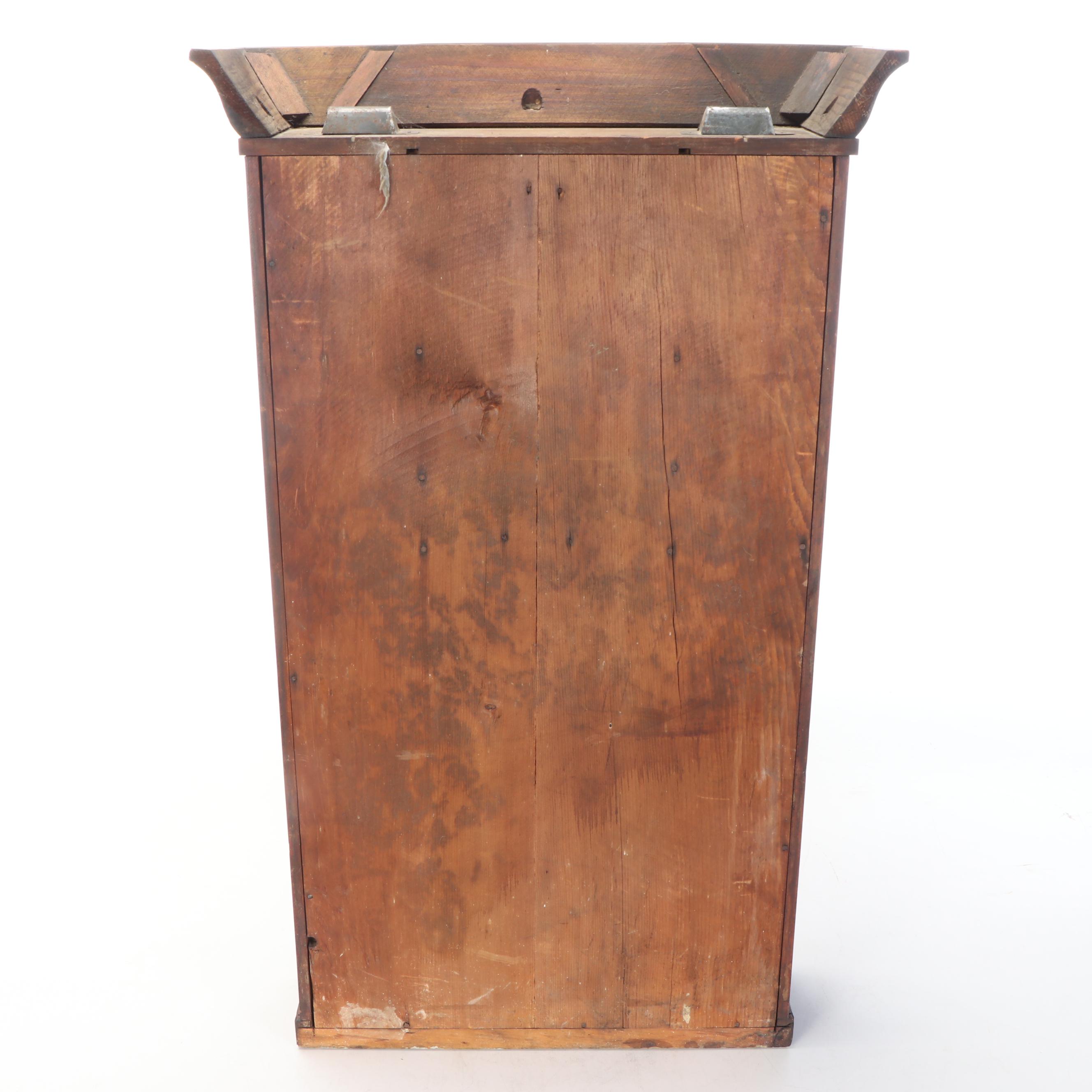 Birge Peck & Co. Empire Reverse Painted Mahogany Shelf Clock, 19th Century