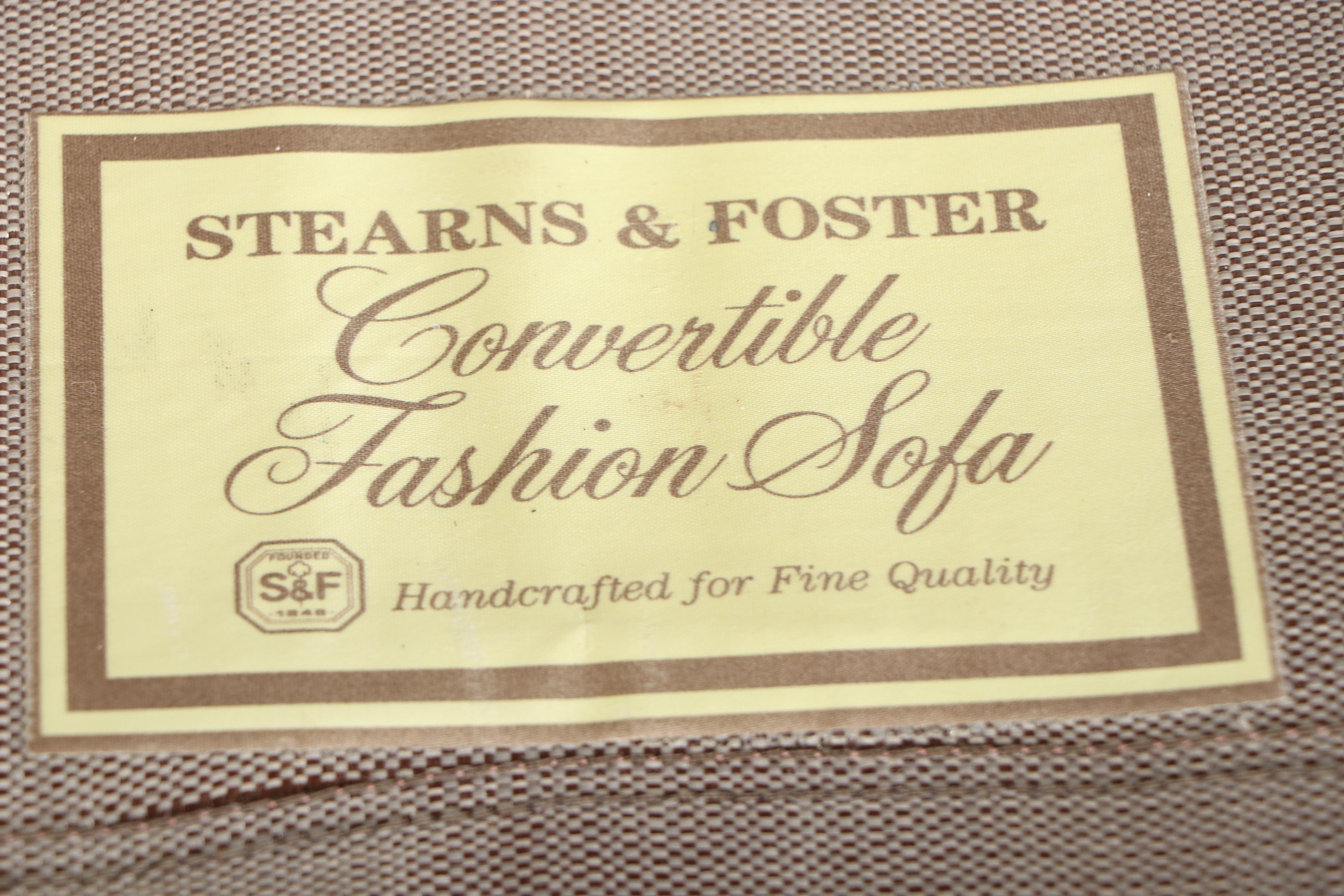 Stearns & Foster Convertible Fashion Sofa Full Size Mattress, Late 20th Century
