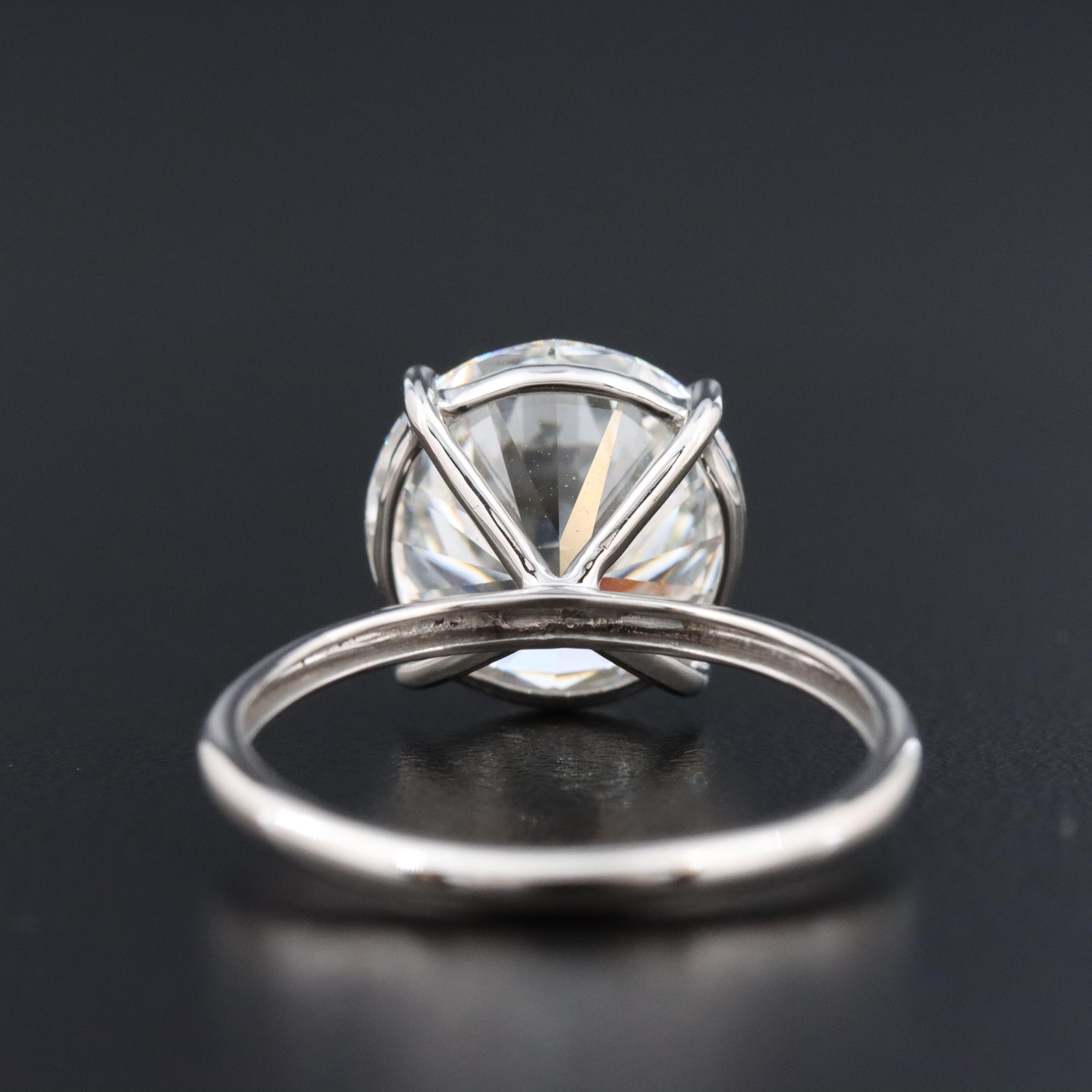 Platinum 5.00 CT Lab Grown Diamond Solitaire Ring with IGI Report