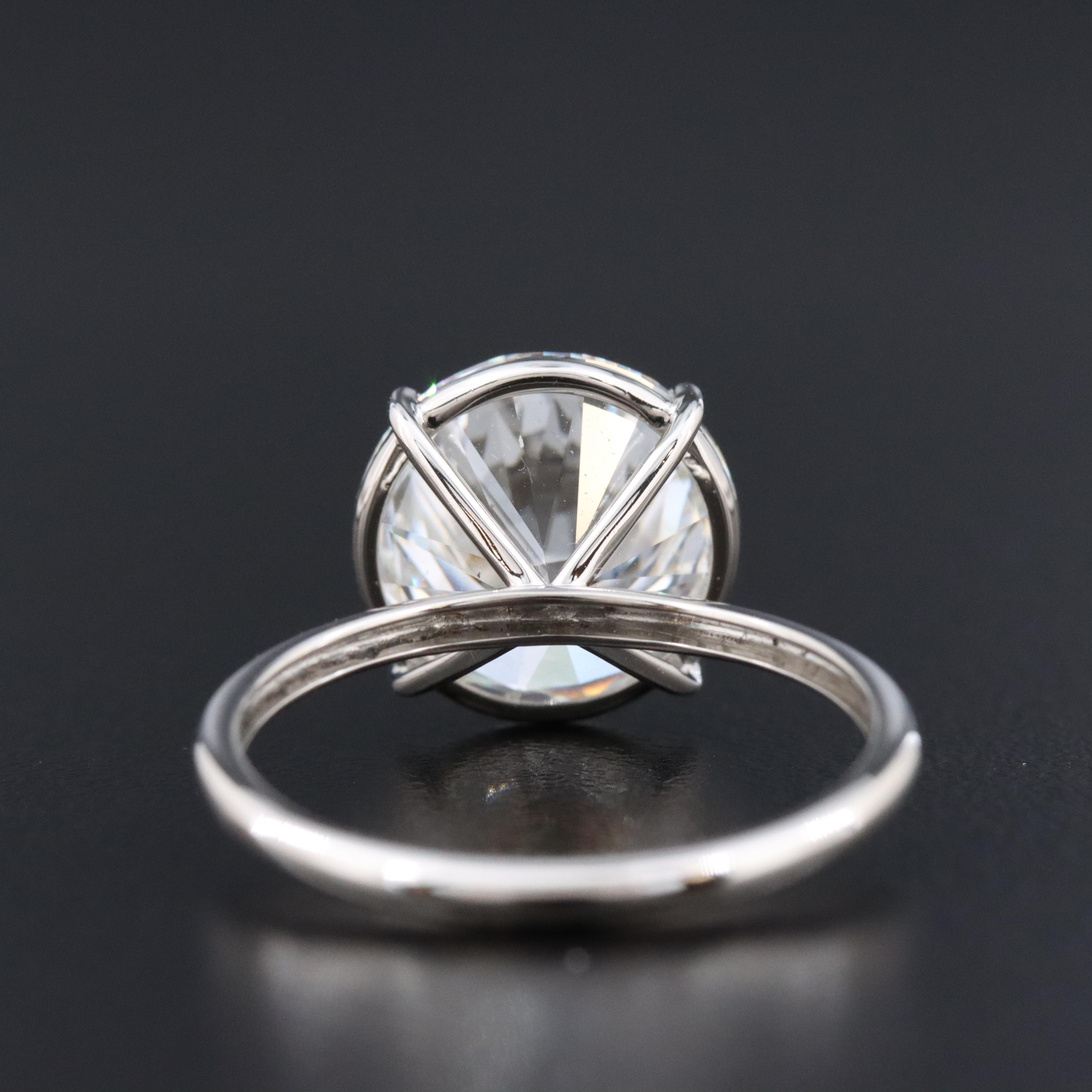 Platinum 5.01 CT Lab Grown Diamond Solitaire Ring with IGI Report