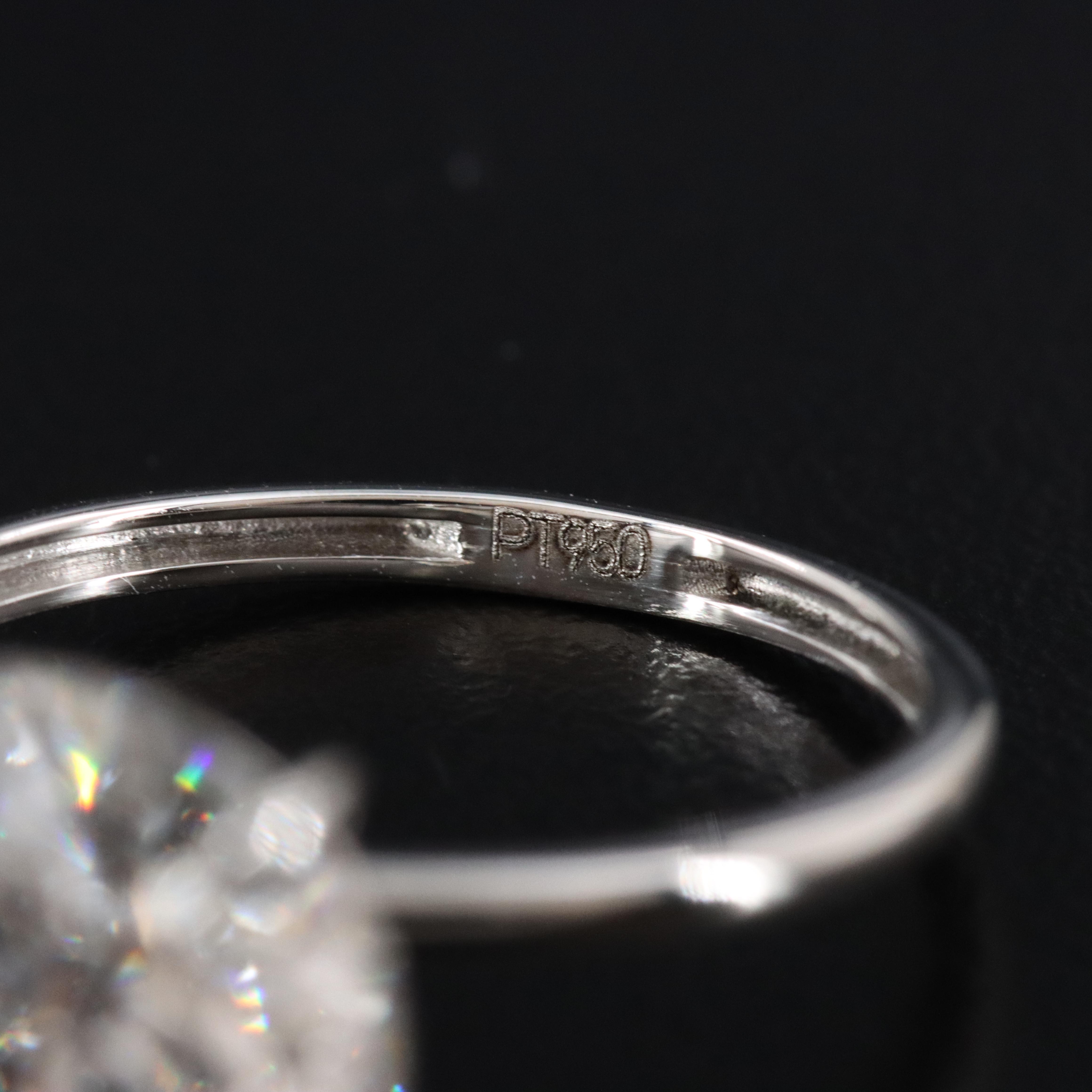 Platinum 5.01 CT Lab Grown Diamond Solitaire Ring with IGI Report