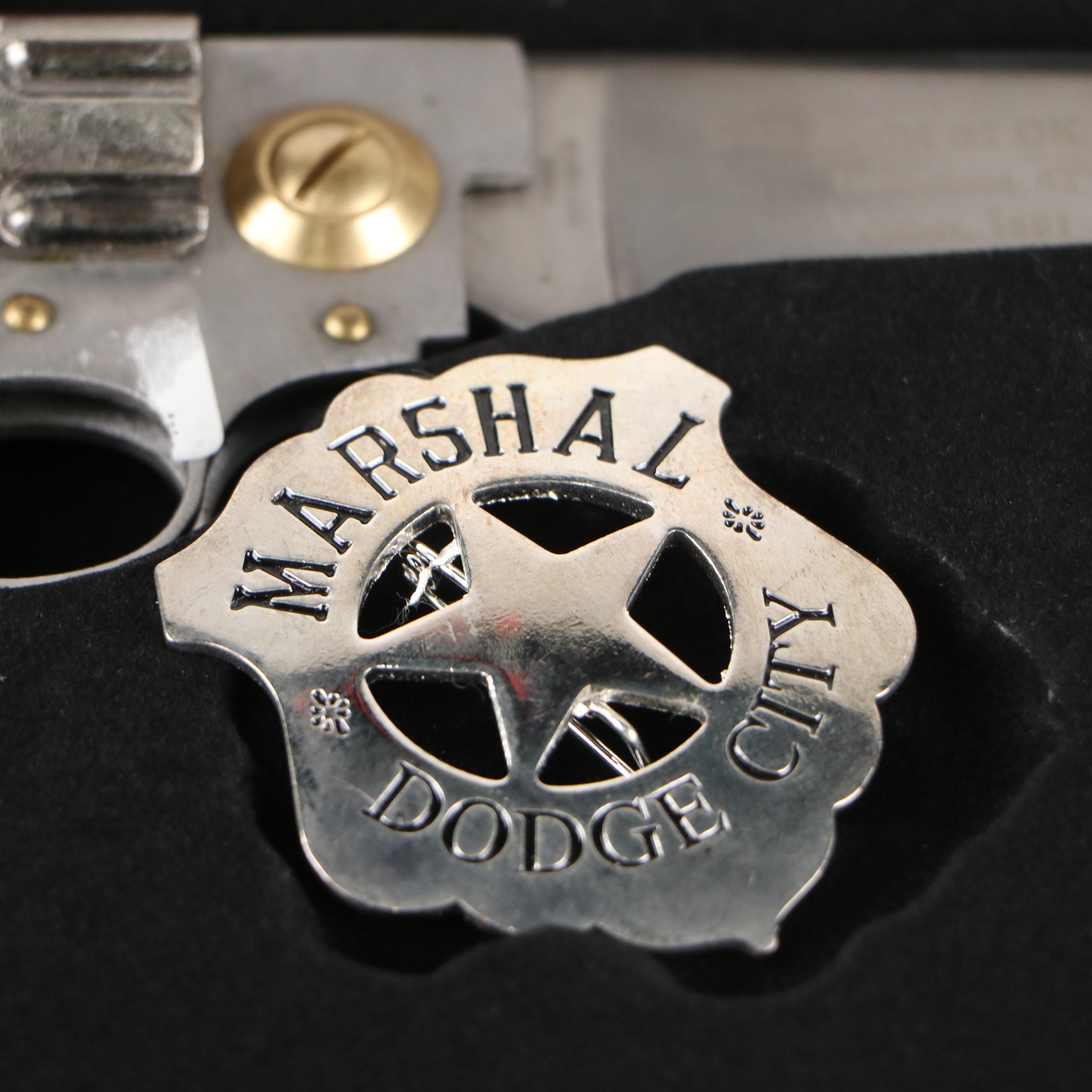 Wyatt Earp "Gun Fight at OK Corral" Folding Knife with Half Dollars and More