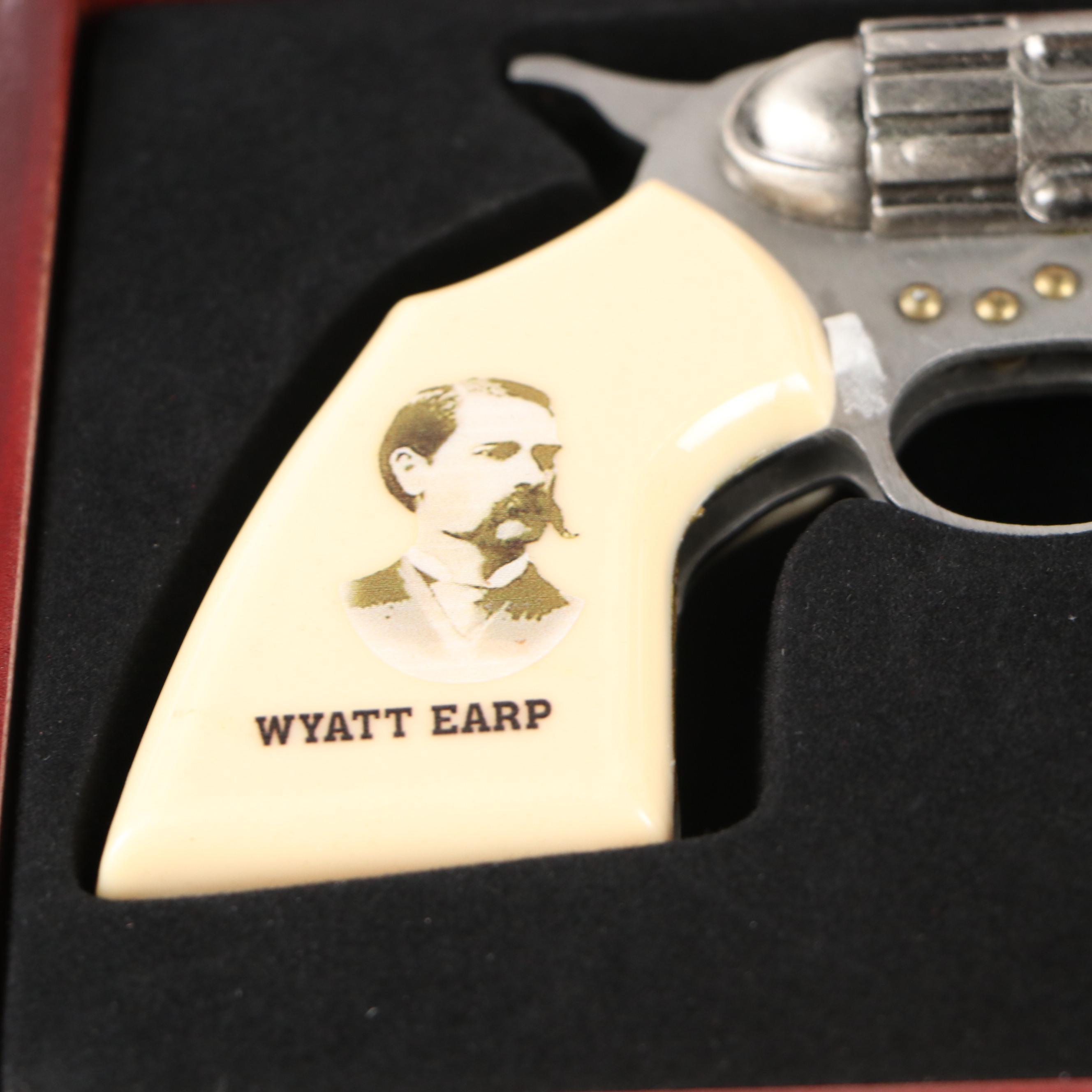 Wyatt Earp "Gun Fight at OK Corral" Folding Knife with Half Dollars and More