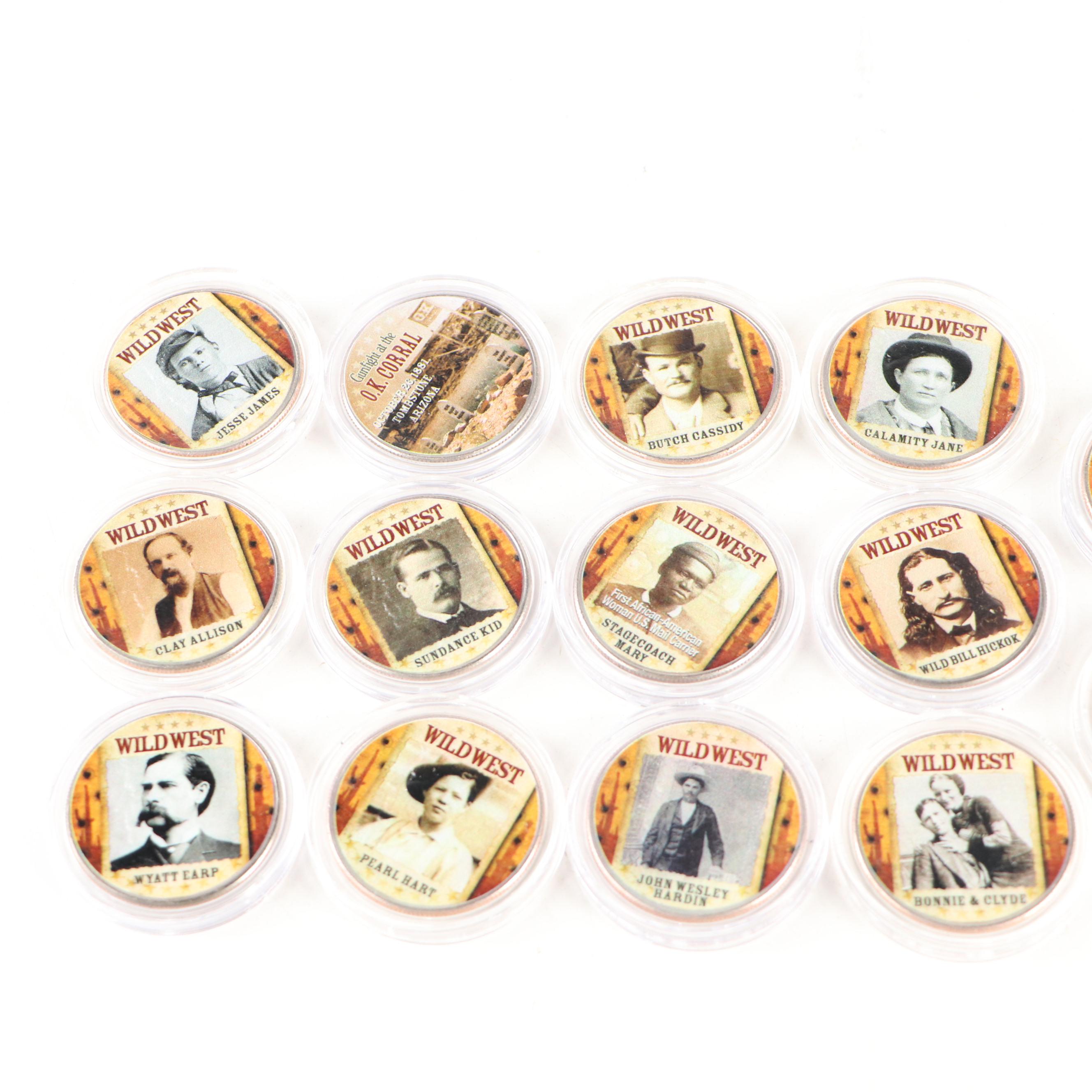 Wyatt Earp "Gun Fight at OK Corral" Folding Knife with Half Dollars and More