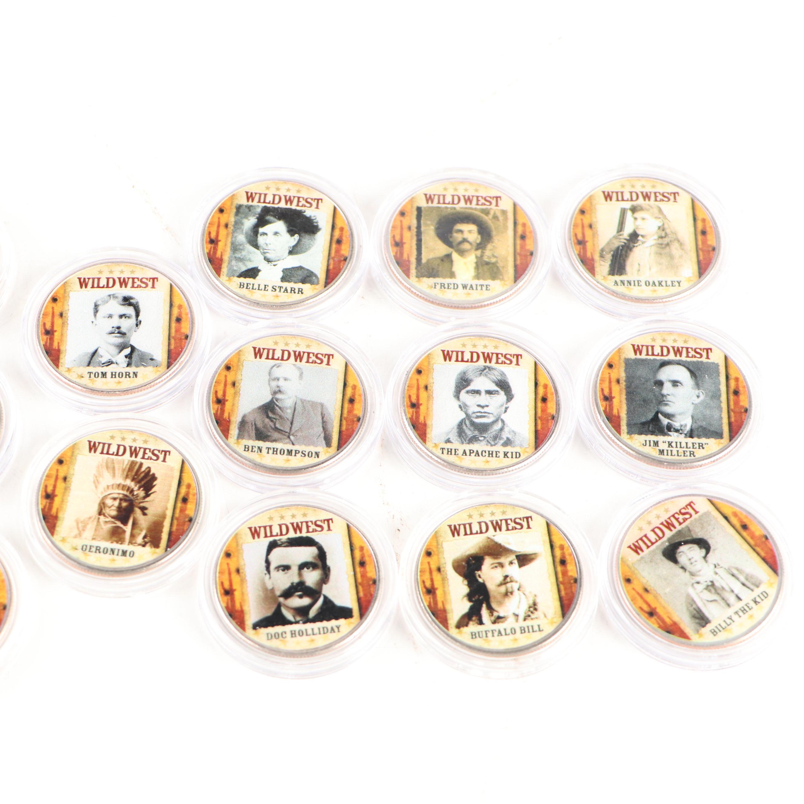 Wyatt Earp "Gun Fight at OK Corral" Folding Knife with Half Dollars and More