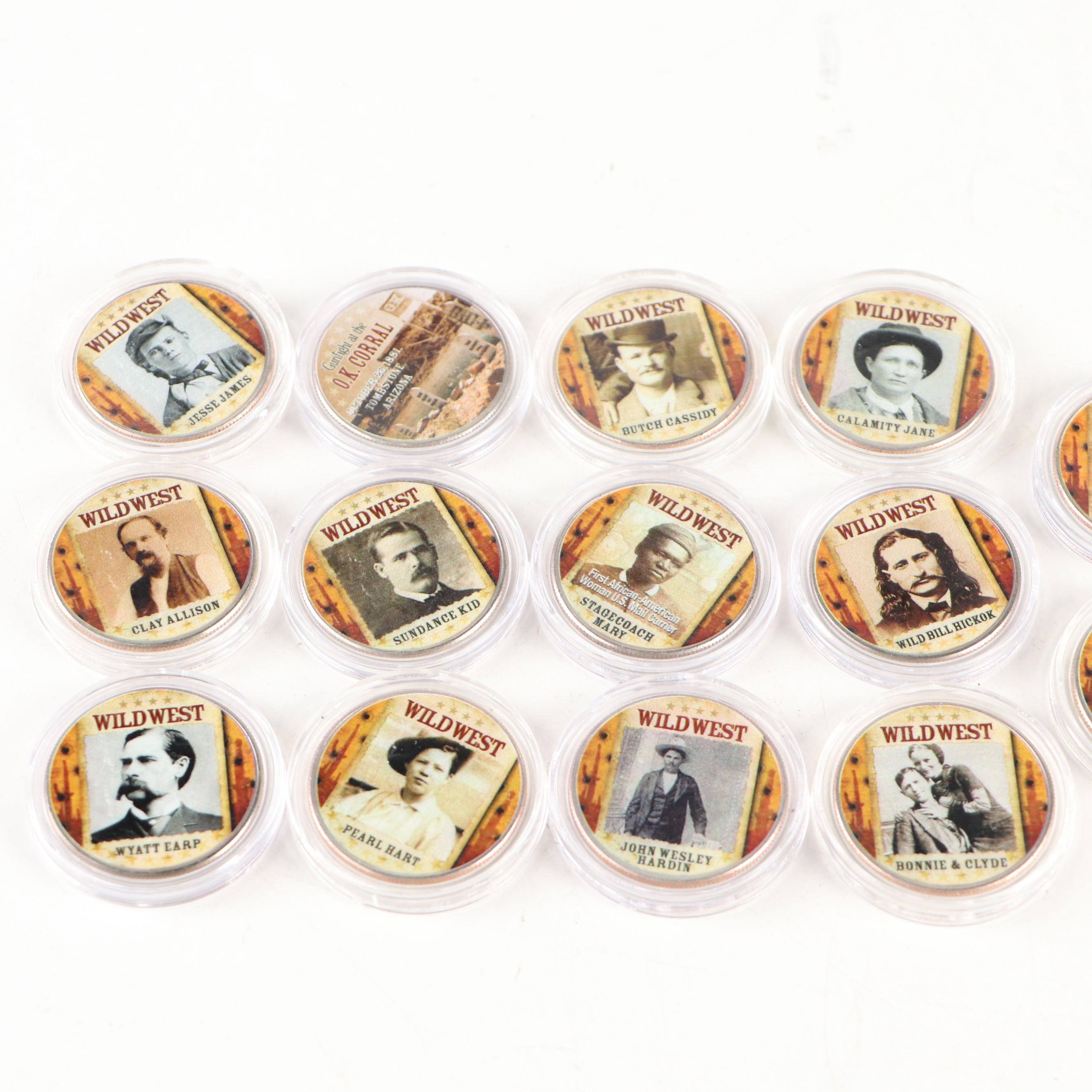 Wyatt Earp "Gun Fight at OK Corral" Folding Knife with Half Dollars and More